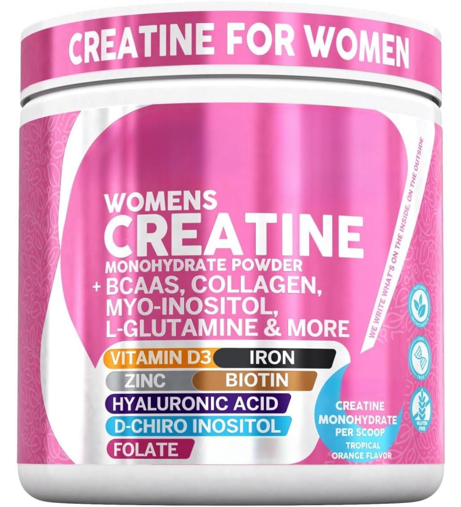 2Packs Creatine for Women Creatine Monohydrate Serving to Support Energy Lean Muscle Mass and Mental Clarity Unflavored Vegan NonGMO - Buy Online on GoSupps.com