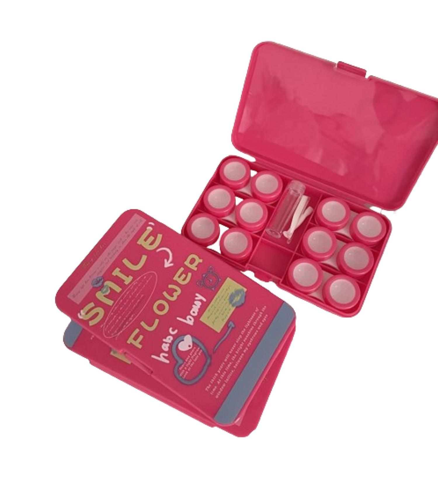 Bedartitist 6-in-1 Travel Eye Contact Lens Case Kit - Fuchsia | Complete Solution with Tweezers and Remover for Daily Use Outdoors - Buy Online on GoSupps.com