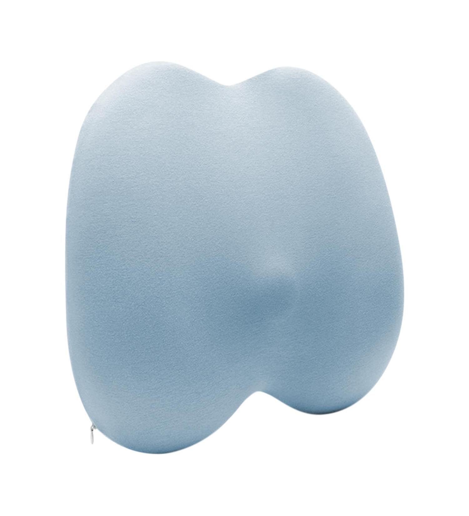 Shakven Car Seat Back Cushion | Soft Sponge Back Cushion Breathable Soft Sponge Auto Seat Back Support for Driving Seat Summer Ergonomic Design Blue - Buy Online on GoSupps.com