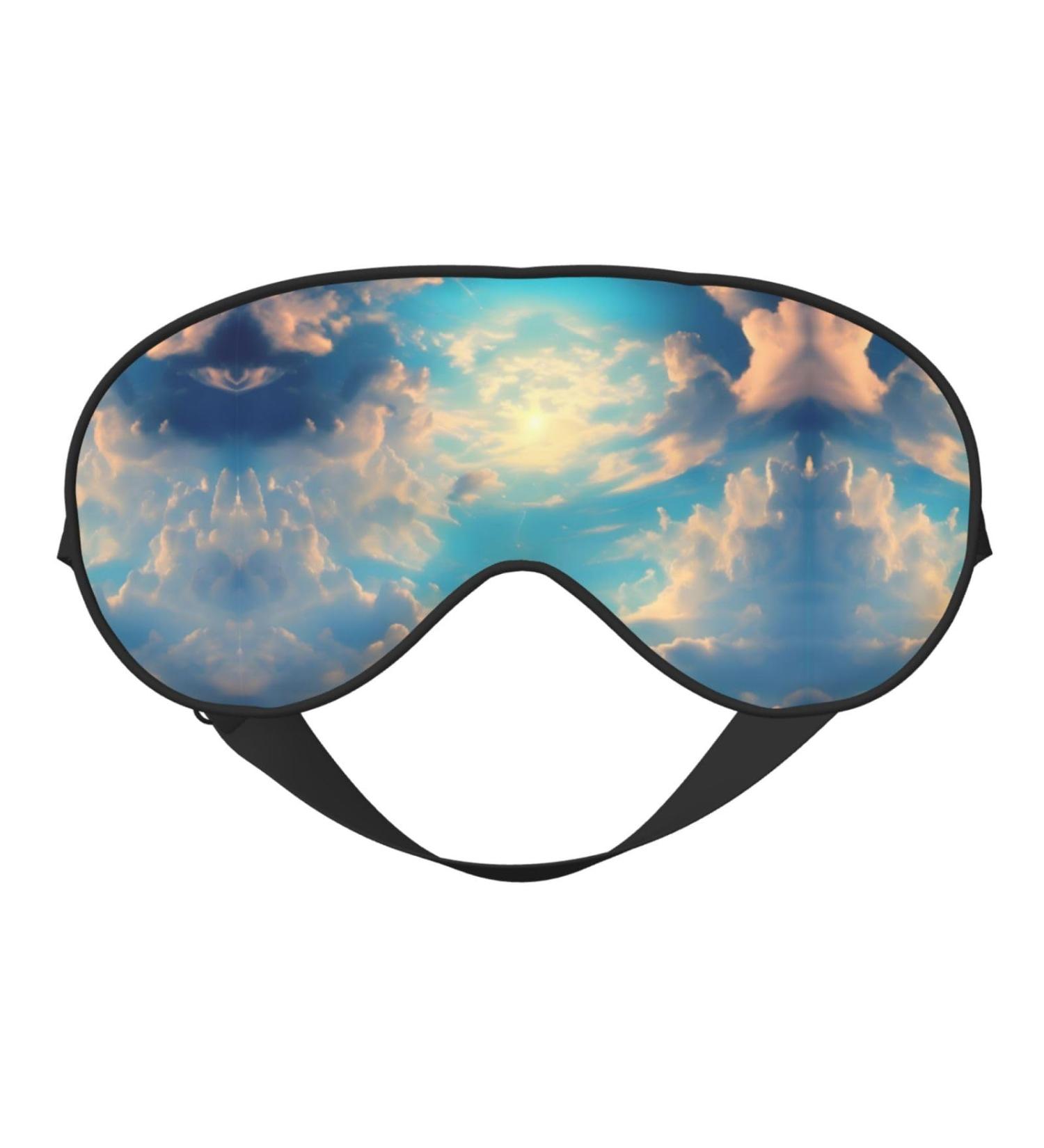Cloudy Sky Eye Mask | Soft Adjustable Sleep Mask for Men & Women | Comfortable Nighttime Eye Cover - Buy Online on GoSupps.com