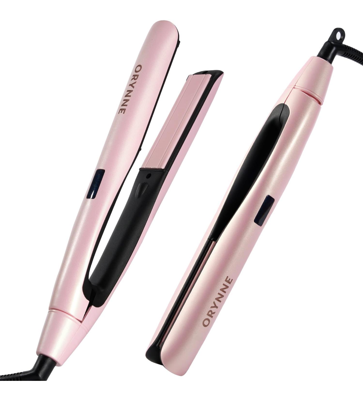 Buy Ros Sunset Flat Iron Hair Straightener - 2 in 1 Ionic Curler & Smoothing Tool Fast Heat Ceramic Dual Voltage for All Hair Types - International Shipping Available - Buy Online on GoSupps.com