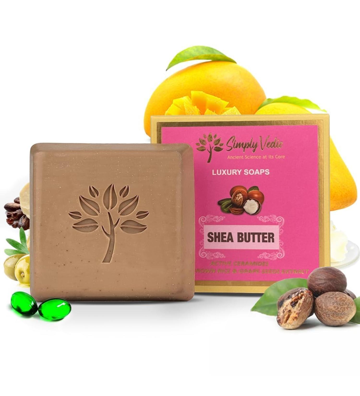 Luxury Natural Handmade Shea Butter Soap Bar | Paraben & Sulphate Free | Moisturizing & Cleansing | Essential Oils | 115g | International Shipping Available - Buy Online on GoSupps.com