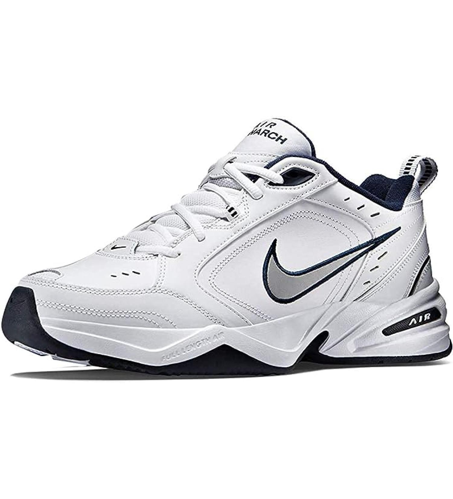 Nike Air Monarch IV Cross Trainer 9 - White/Metallic Silver - Buy Online on GoSupps.com