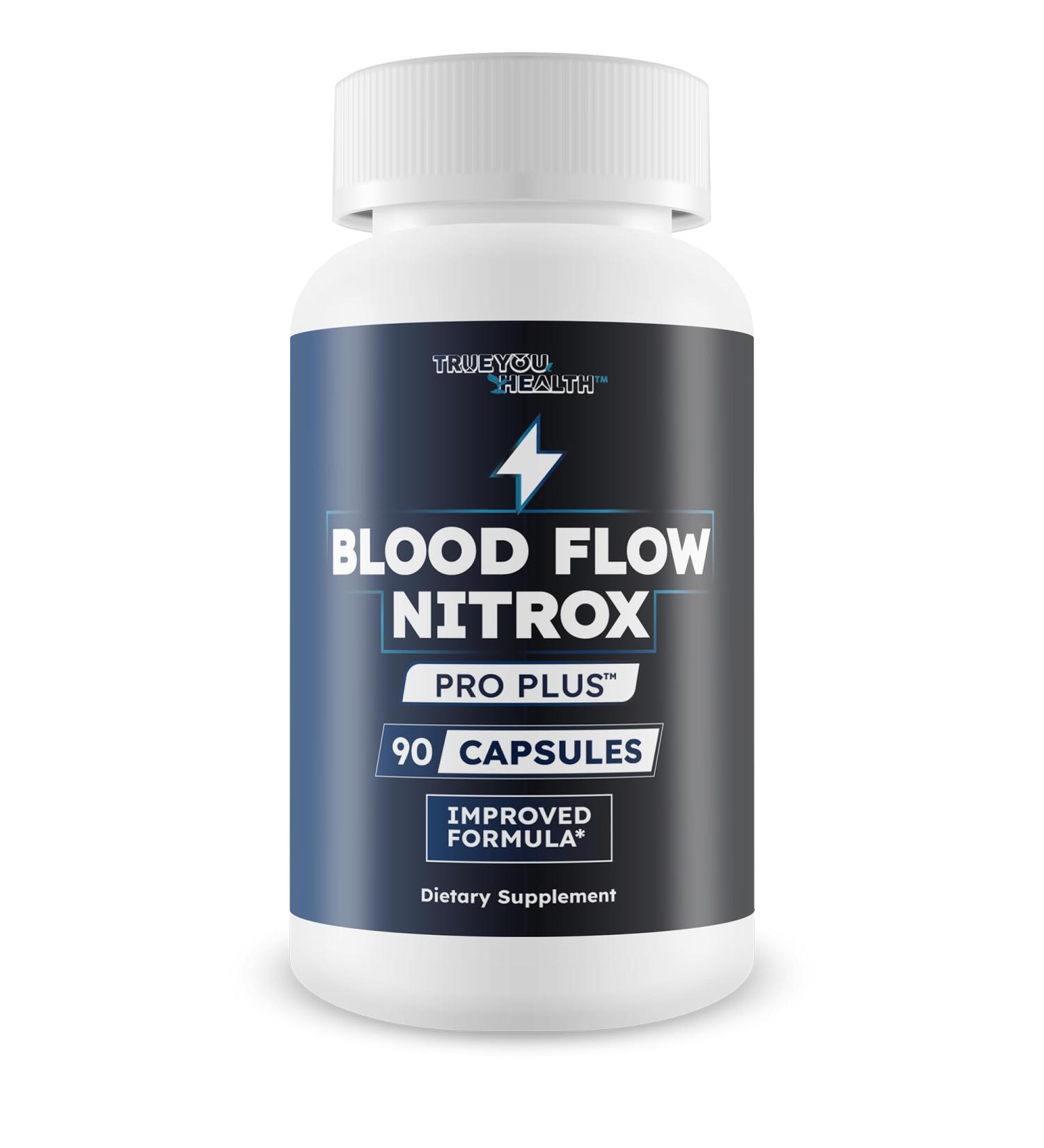 Blood Flow Nitrox Pro Plus - Improved Formula - Our Best Blood Circulation Supplements For Men - Vasodialators - Increase Blood Flow Care Blood Circulation Supplement Blood Flow Supplement For Men - Buy Online on GoSupps.com
