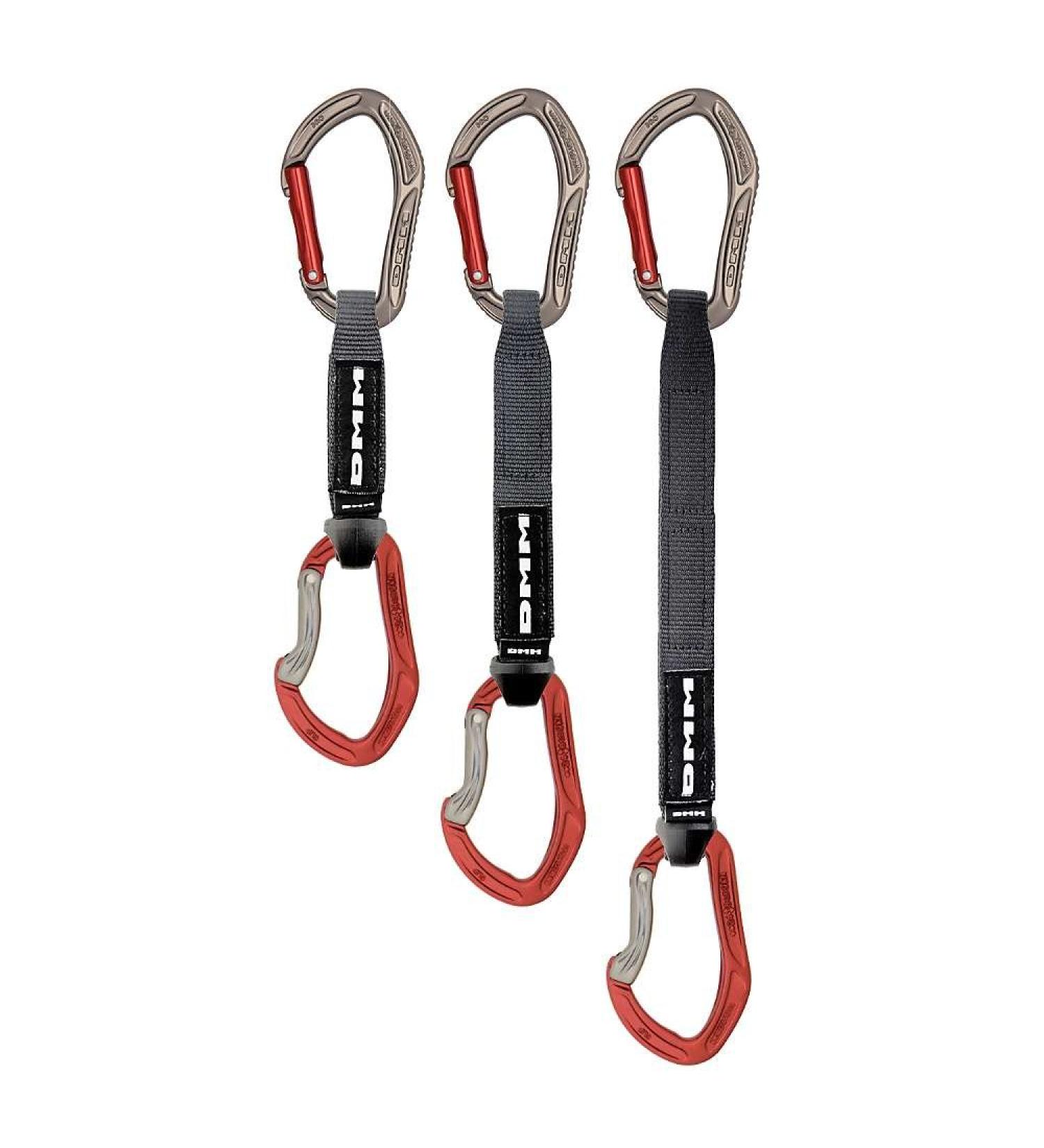 DMM Alpha Sport Express Set Express Slings Titanium/Red 25cm