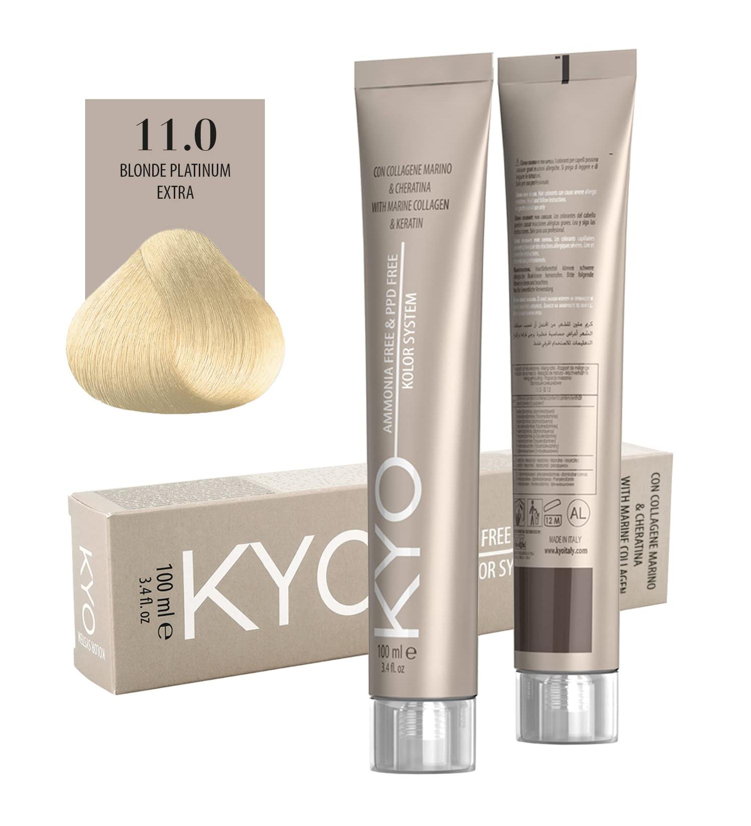 Kyo Hair Color 100 ml ammoniafree hair color enriched with keratin and marine collagen 110 blonde platinum extra