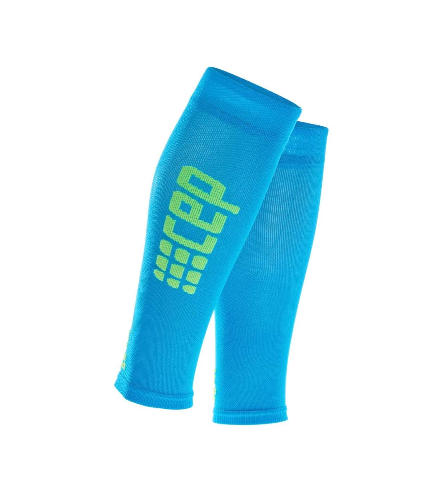 CEP Ultralight Compression Calf Sleeves for Men | Electric Blue/Green V Compression Sleeves - Buy Online on GoSupps.com