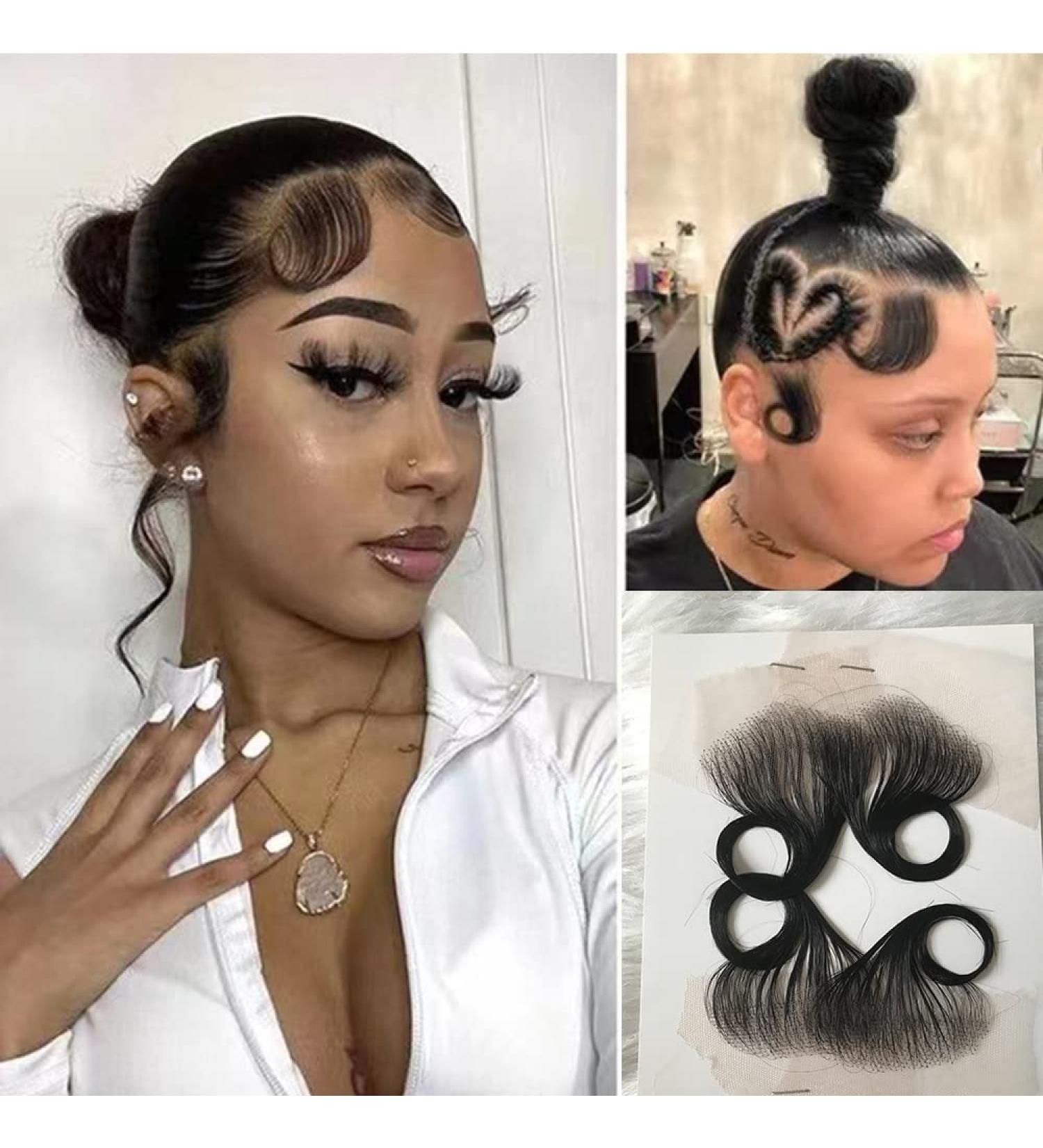 JZhair 4Pcs HD Swiss Lace Baby Hair Edge Stripes - Real Human Virgin Hair, Reusable & Natural for Women - Buy Online on GoSupps.com