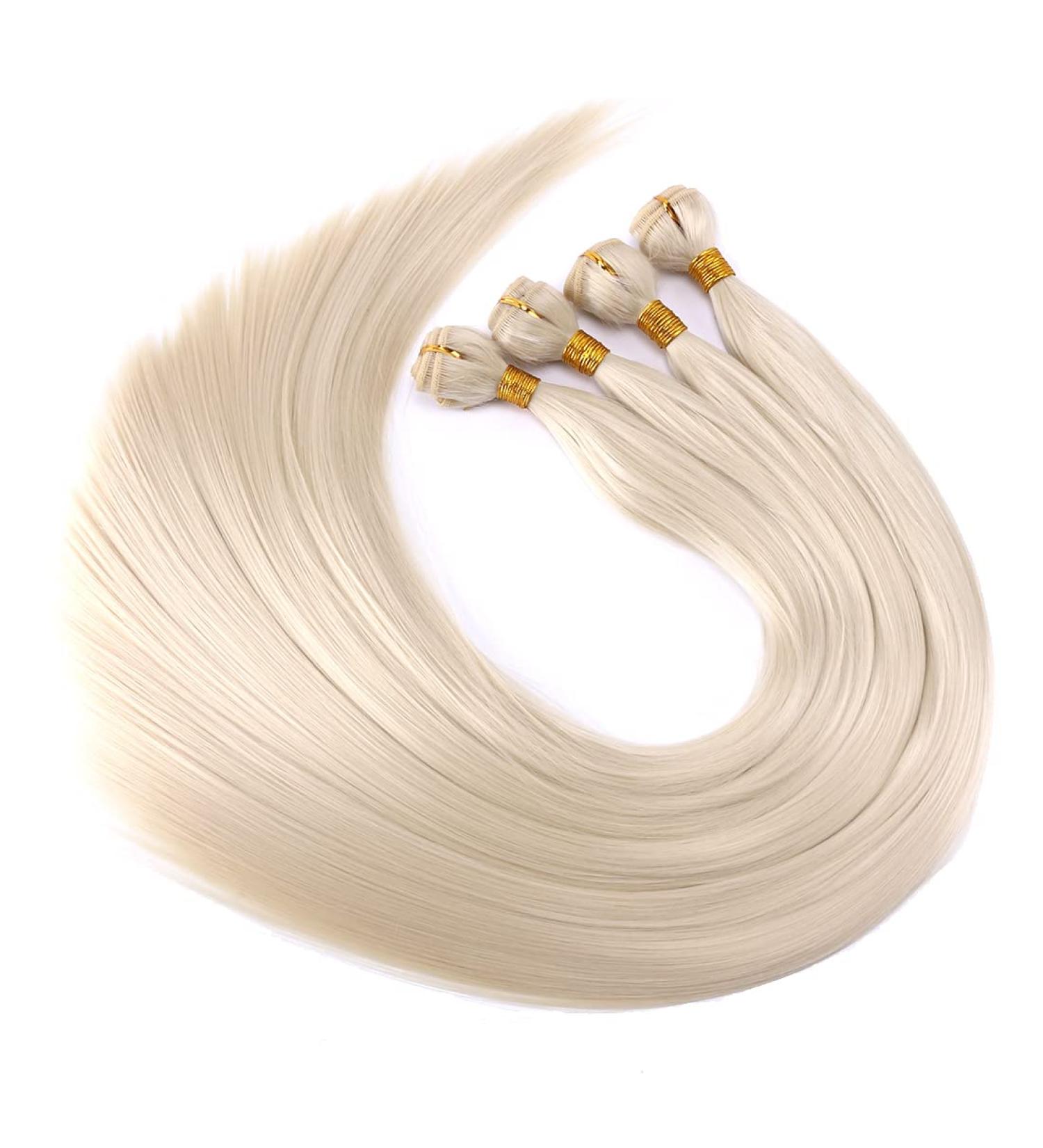 30 Inch Blonde Synthetic Straight Hair Weave Bundle - Heat Resistant Fiber Extensions for Black Women (613) - Buy Online on GoSupps.com