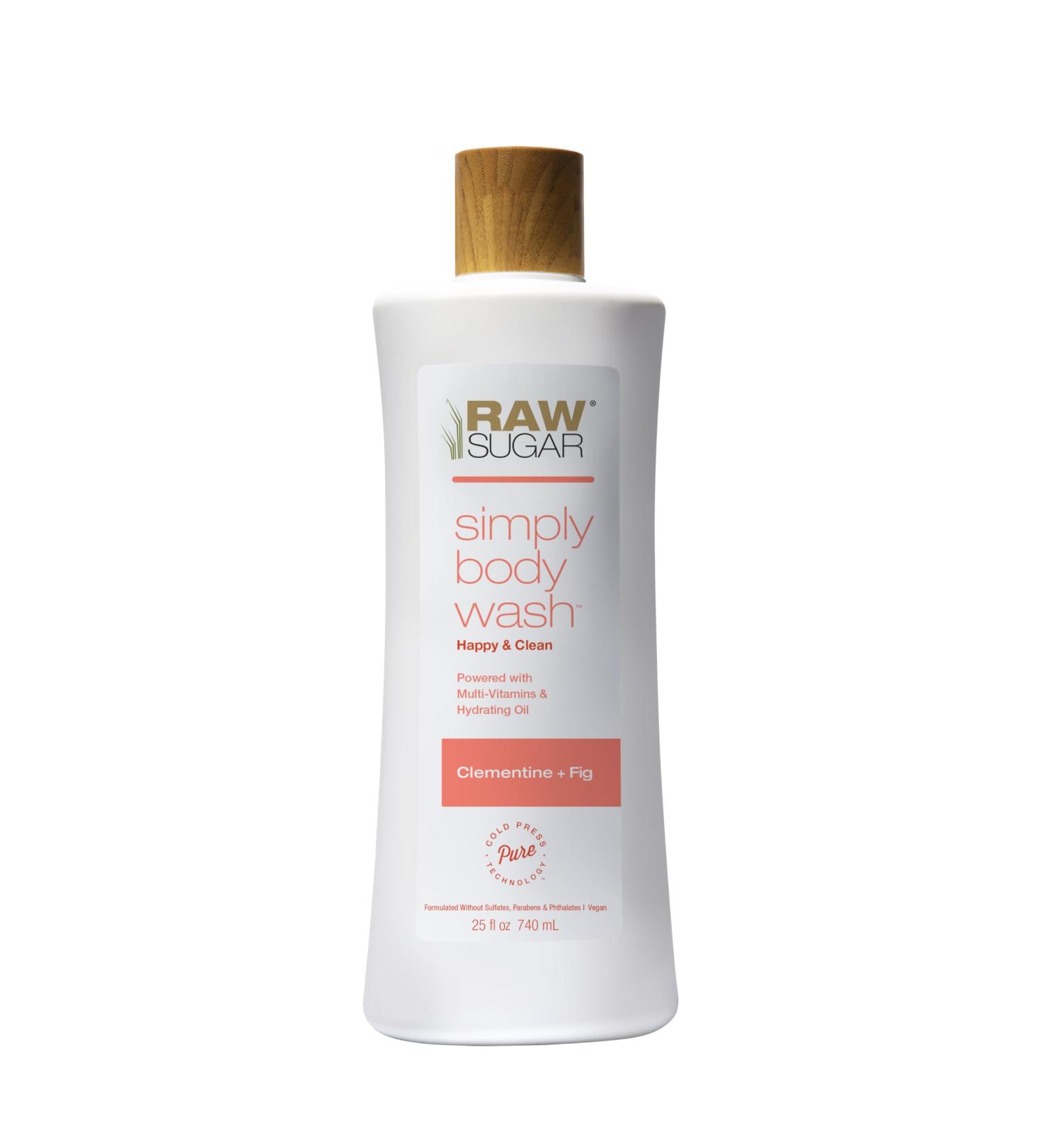 RAW SUGAR Simply Body Wash - Clementine + Fig, Moisturizing & Soothing Bath & Shower Gel, Sulfate-Free, Paraben-Free & Vegan (25 Fl Oz, Pack of 1) - Buy Online on GoSupps.com