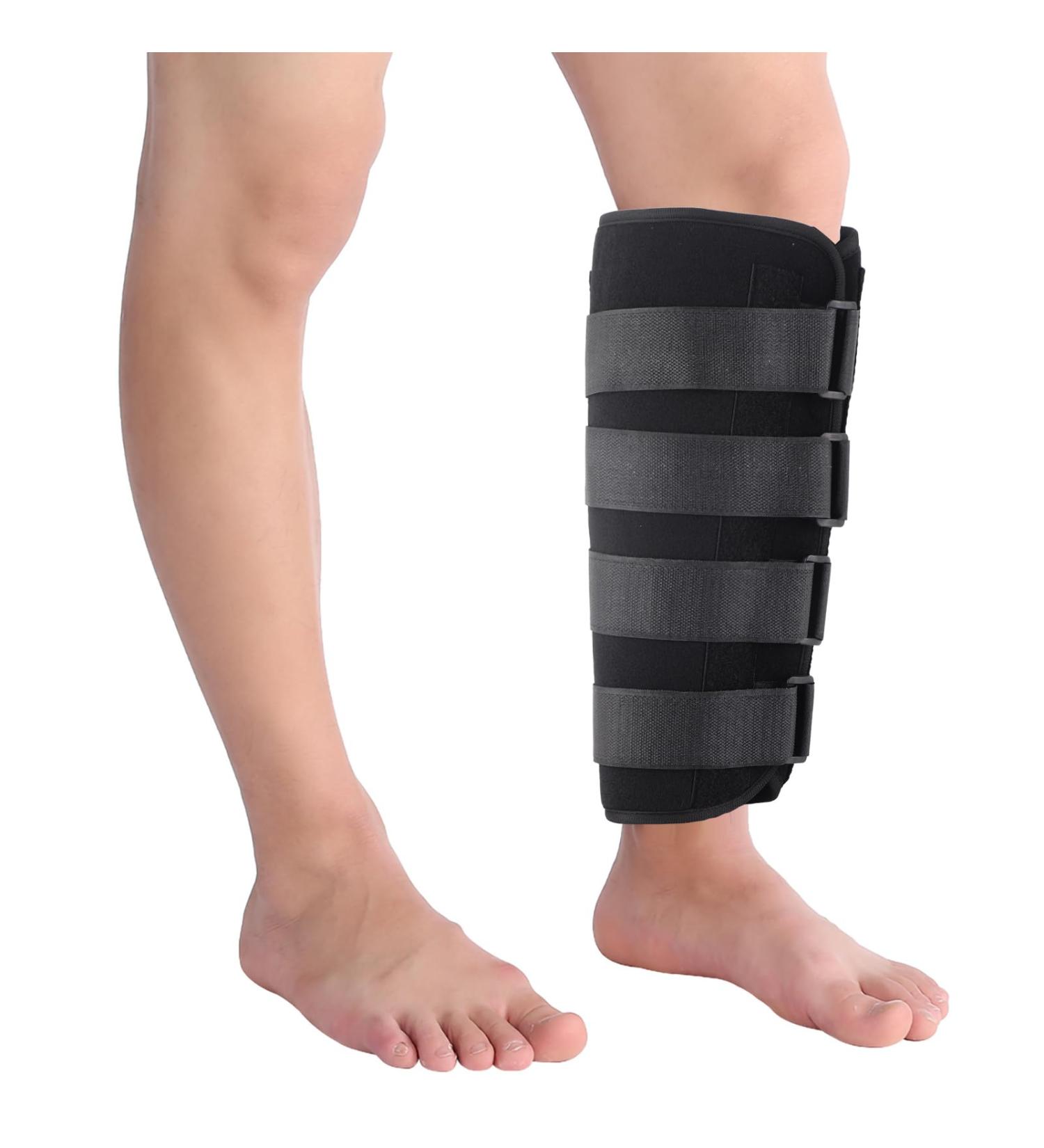 Shank Calf Support Night Splint & Fibula Fracture Orthosis - Adjustable Wrap Sleeve Belt Protector (M) | International Shipping - Buy Online on GoSupps.com