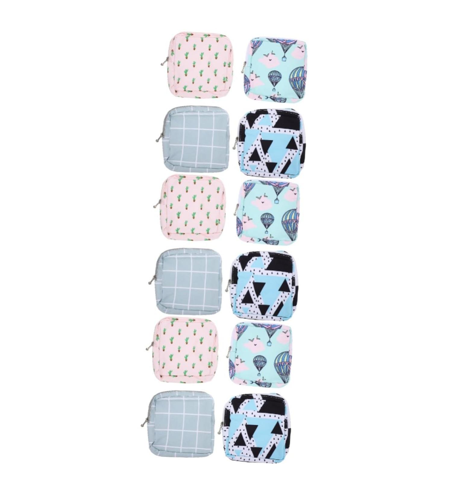 Subsofan Sweet Accessories 12 STK Storage Bags for Women's Bandages & Makeup Brushes - Mini Cosmetic Bags in Assorted Colors - Perfect for Organizing & Travel - Buy Online on GoSupps.com