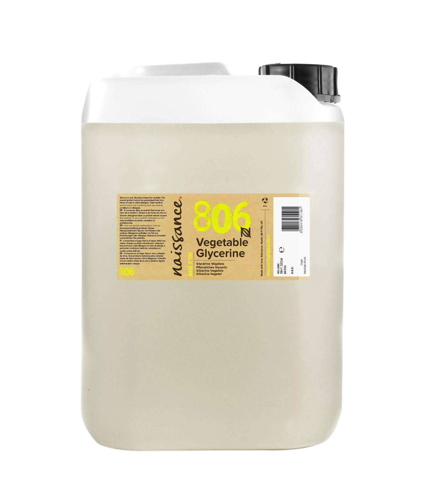 Naissance Vegetable Glycerin 5L - EUR Ph Quality Vegan Natural Moisture Retention Perfume Free Non-GMO - Buy Online on GoSupps.com