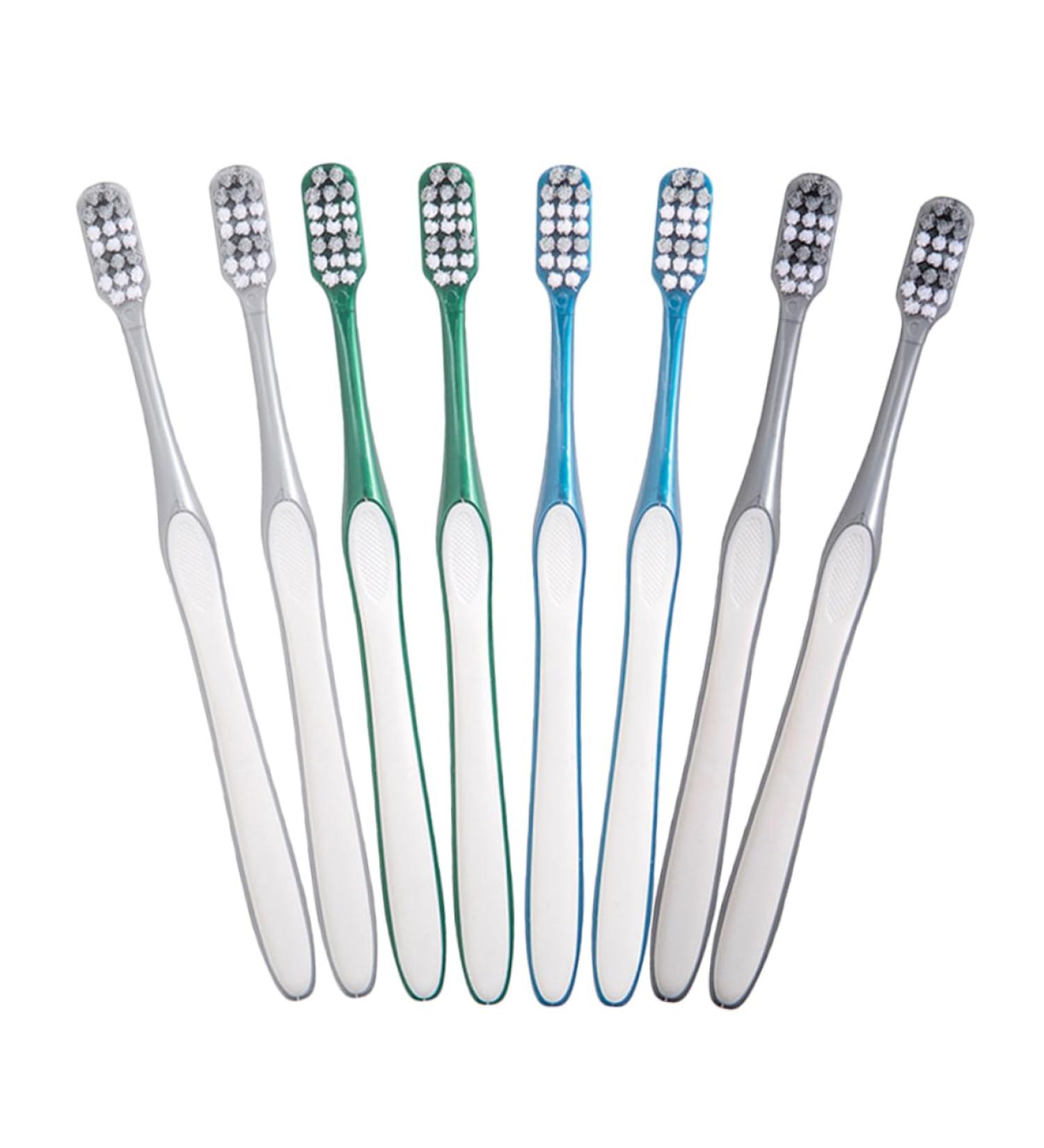 Fomiyes 8-Piece Manual Toothbrush Set | Anti-Stain Hand Cleaning Tools | Lightweight Travel Toothbrushes for Men - Buy Online on GoSupps.com