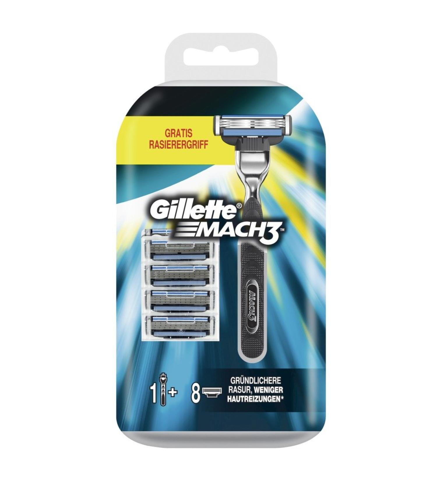 Buy Gillette MACH3 Turbo Starter Set - 8 Blades + Free Razor | International Shipping Available - Buy Online on GoSupps.com