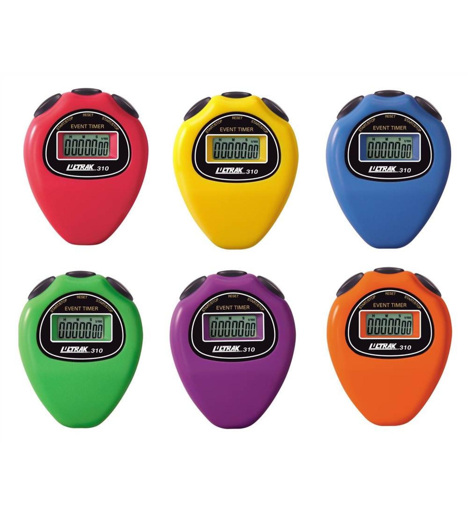Ultrak 310 Event Timer Sport Stopwatch (Set of 6 Rainbow Colors)
