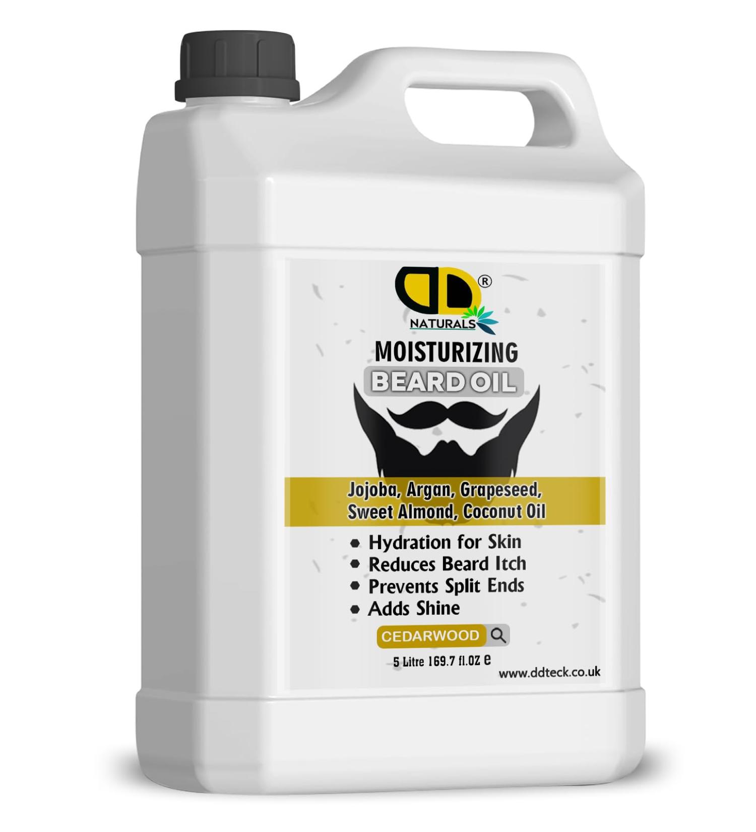 DD teck Moisturizing Beard Oil for Men with Cedarwood Scent - Promotes Beard Growth Conditions & Nourishes Moisturizes Skin Repairs Dry Beard - Beard Grooming & Styling