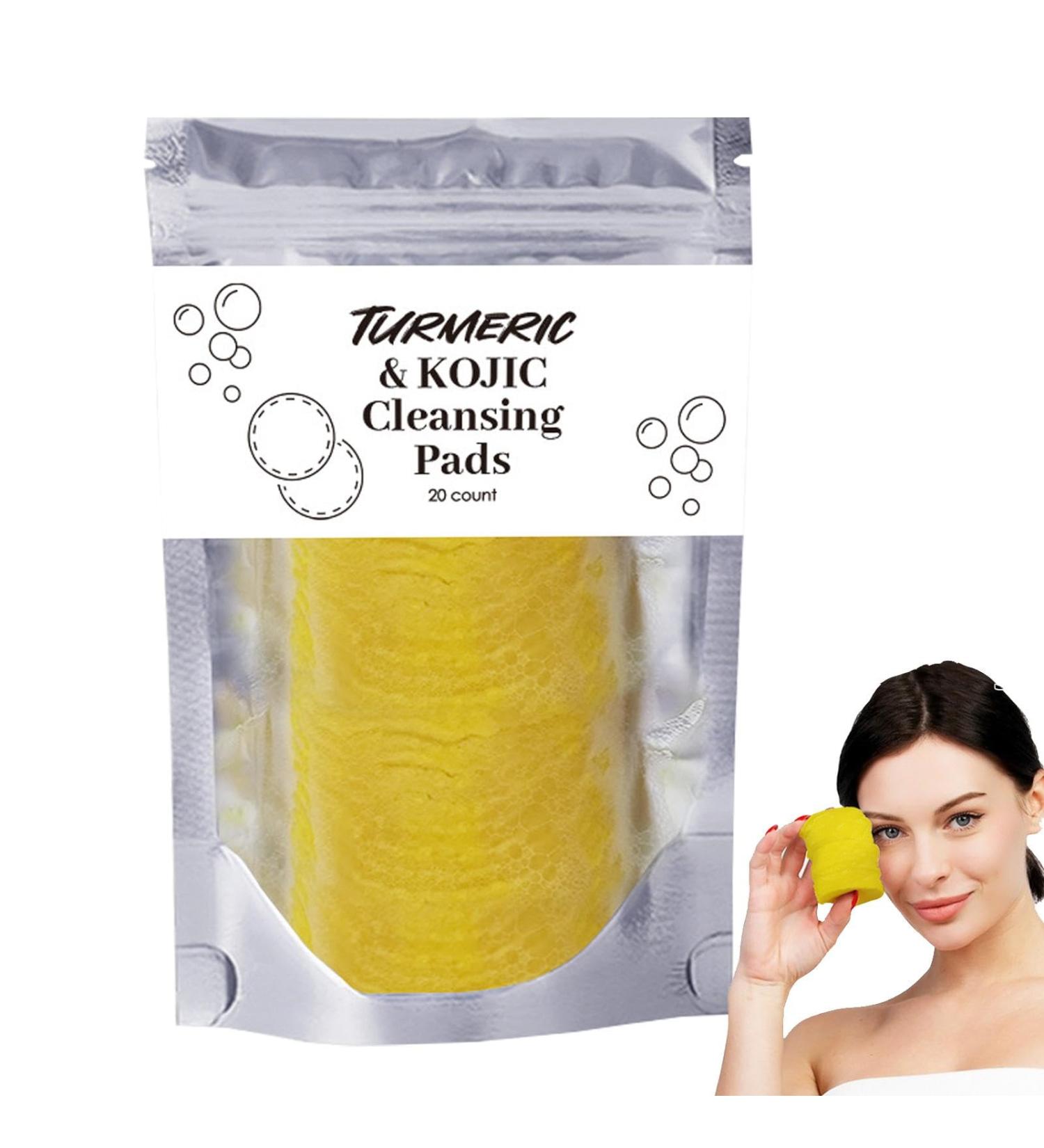 40 Turmeric ko-jic Acid Pads Turmeric Cleansing Pads Kojic Ac-id Soap Compressed Facial Sponges exfolia-ting Facial Care Tools for Face Deep Cleansing - Buy Online on GoSupps.com