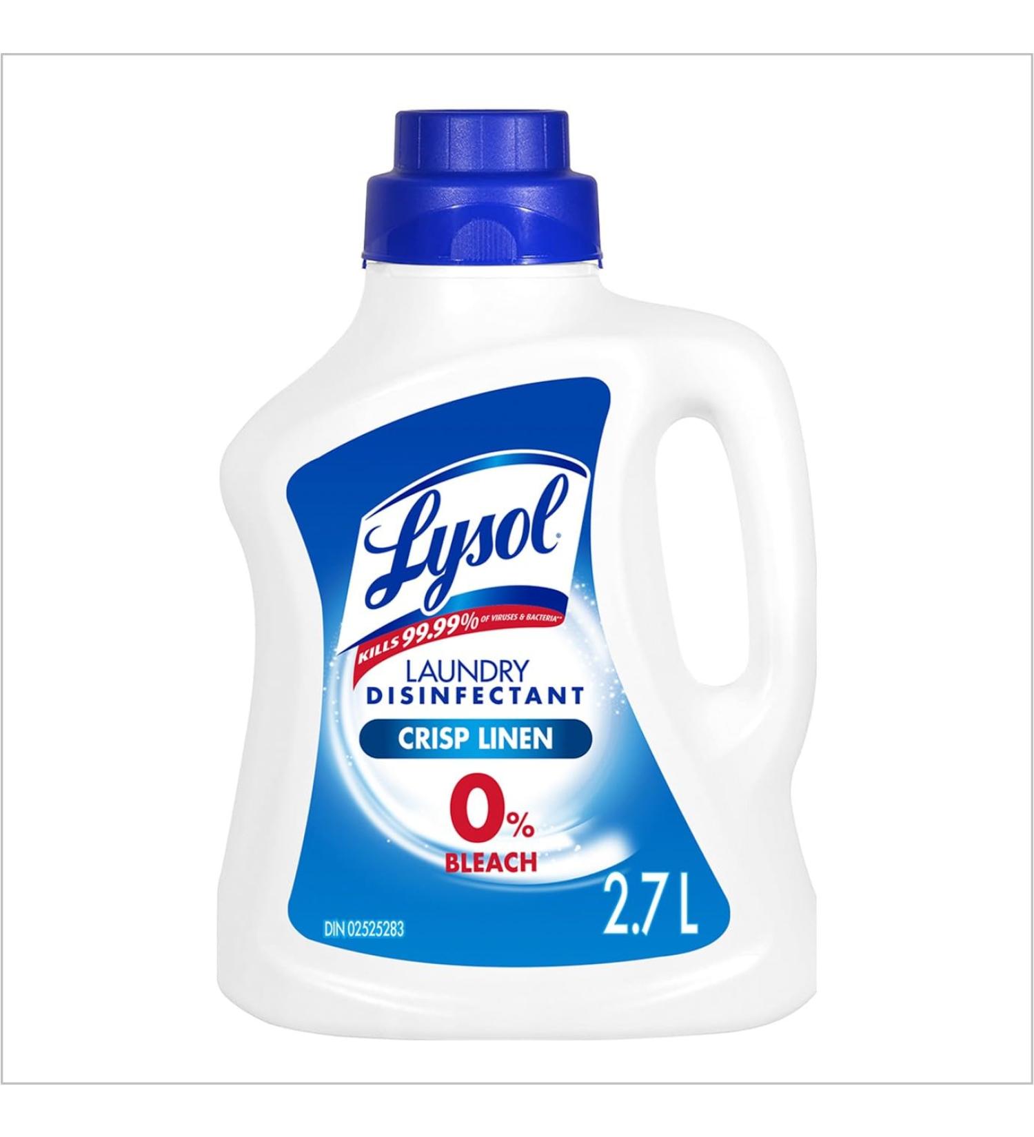 Lysol Laundry Disinfectant Crisp Linen 0% Bleach Eliminates germs that detergents may leave behind 2.7L Crisp Linen 2.7 l (Pack of 1) - Buy Online on GoSupps.com