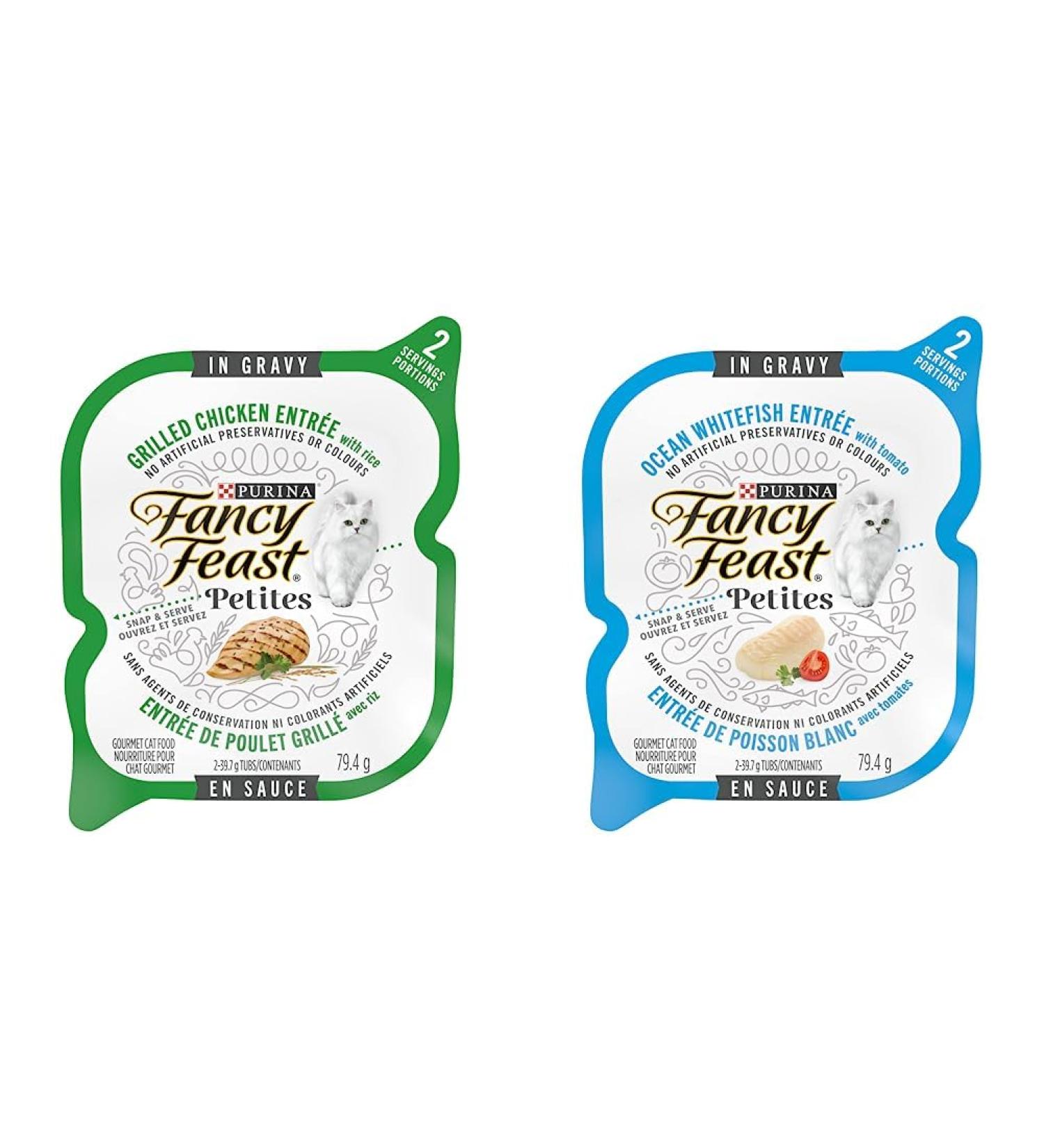 Fancy Feast Wet Cat Food Petites Grilled Chicken + Ocean Whitefish Entr es in Gravy (24 Pack) Pet Food+ Cat Food - Buy Online on GoSupps.com