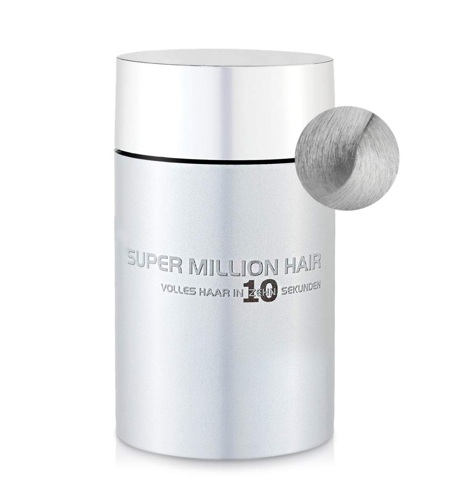 Super Million Hair Fibers - High-Quality Light Gray Hair Thickening - 15g | International Shipping Available - Buy Online on GoSupps.com