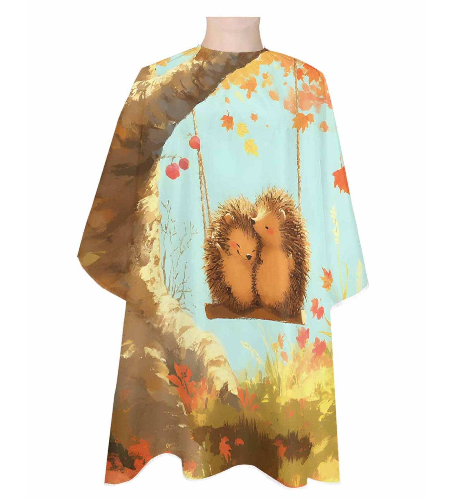 Fall Maple Tree Barber Cape - Stylish Hair Cutting Cape for Men Women & Kids | Adjustable 55x63 Inch Autumn Design for Salons & Home Use - Buy Online on GoSupps.com
