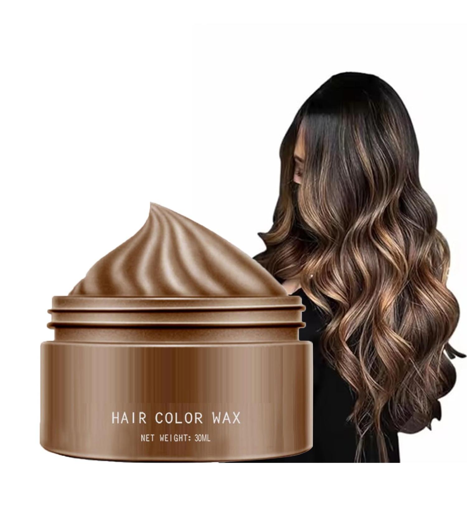 Qixfyze Silver Gray Hair Color Wax Temporary Hair Color For Dark Hair Instant Hair Styling Mud Cream Colored Hair Styling Clay As For Party Cosplay Nightclub Masquerade HalloweenBrown - Buy Online on GoSupps.com