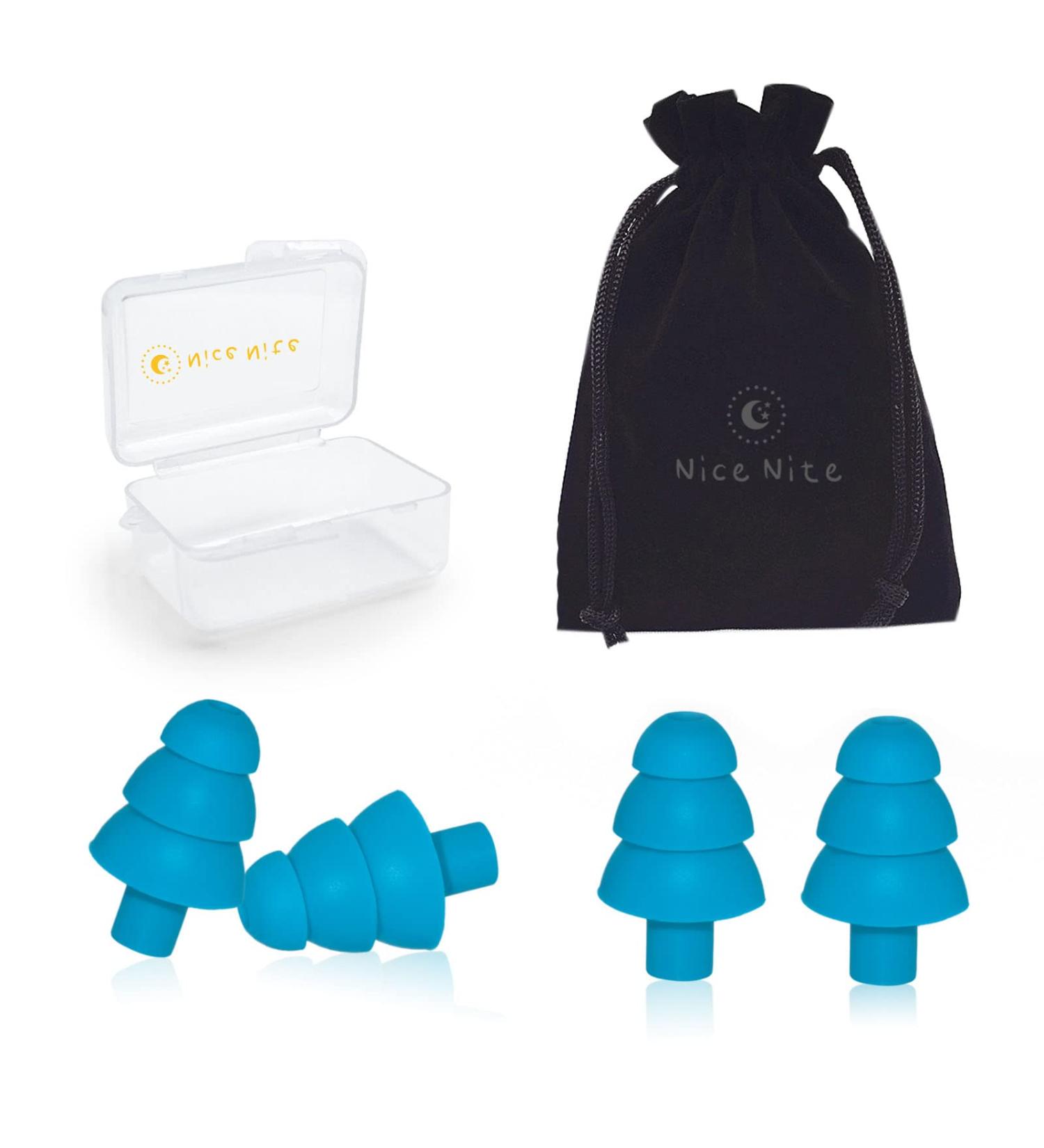 30dB NRR Reusable Silicone Ear Plugs for Sleeping, Concerts, Snoring & More - 2 Pairs + Travel Pouch - Buy Online on GoSupps.com