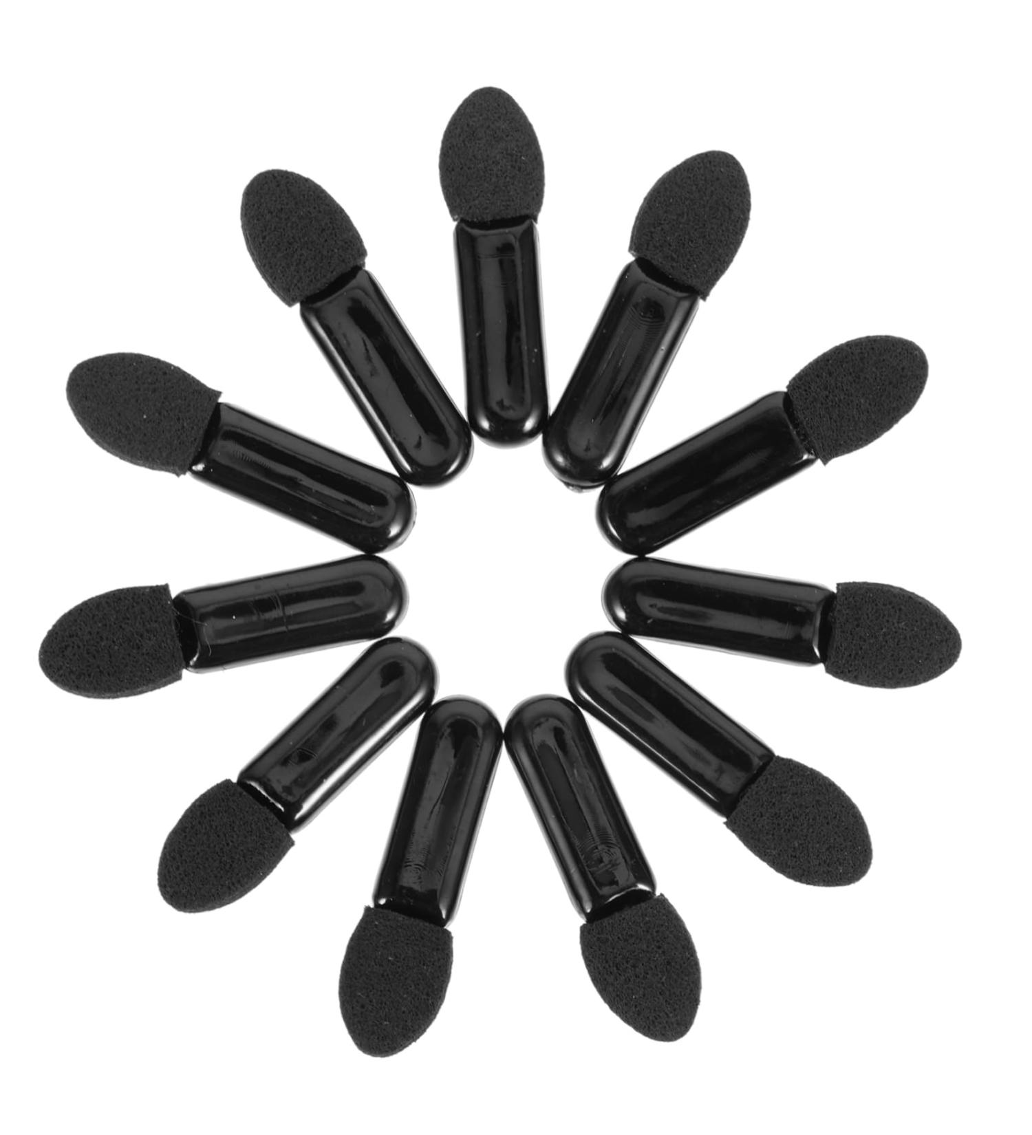 Baluue 100pcs Mini Eyeshadow Swab Foam Eyeshadow Makeup Wand Eyelash Applicator Plastic Black - Buy Online on GoSupps.com