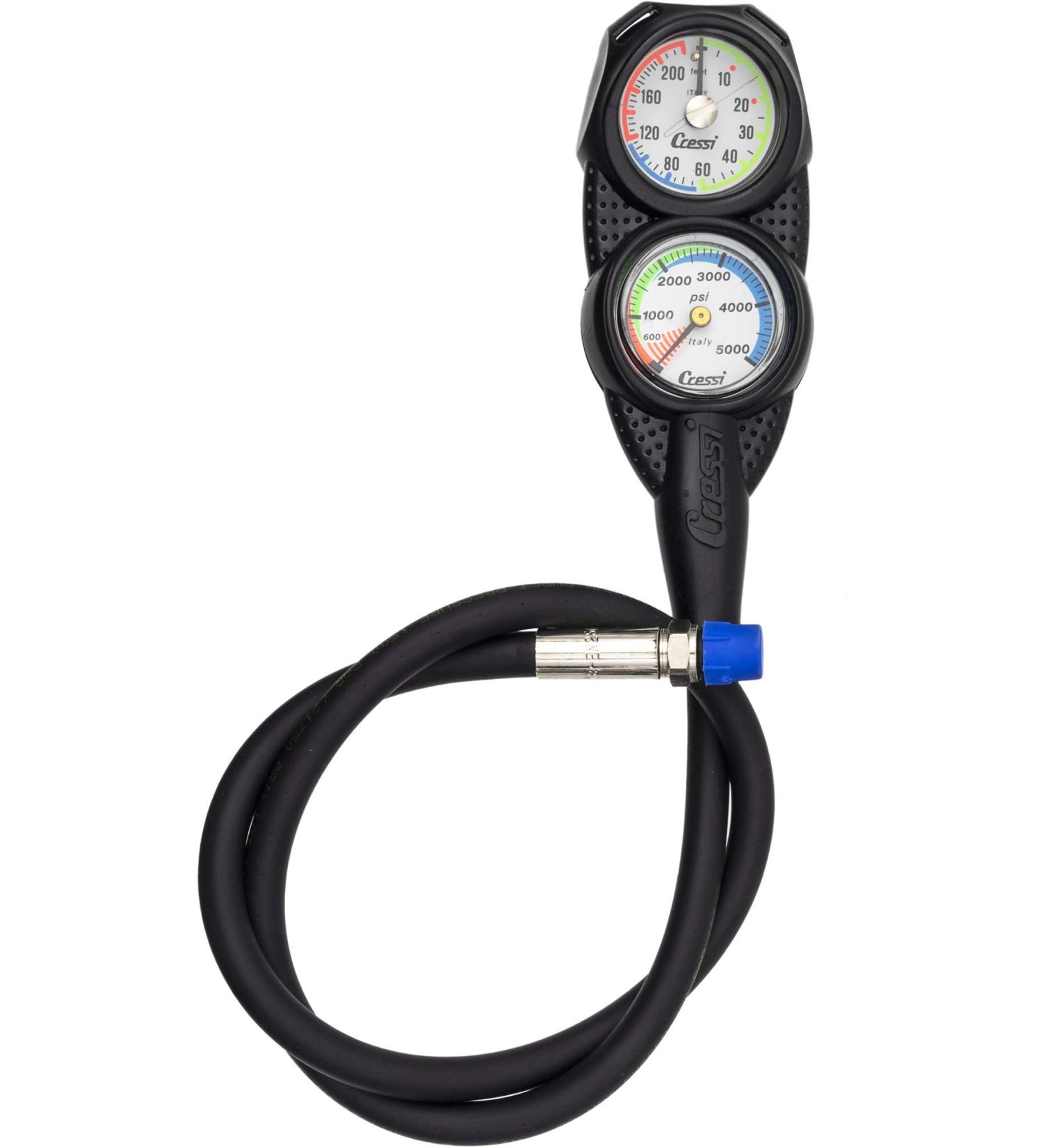 Cressi Scuba Diving Mini Console - Depth Gauge + Pressure Gauge | Made in Italy | Imperial Units - Buy Online on GoSupps.com