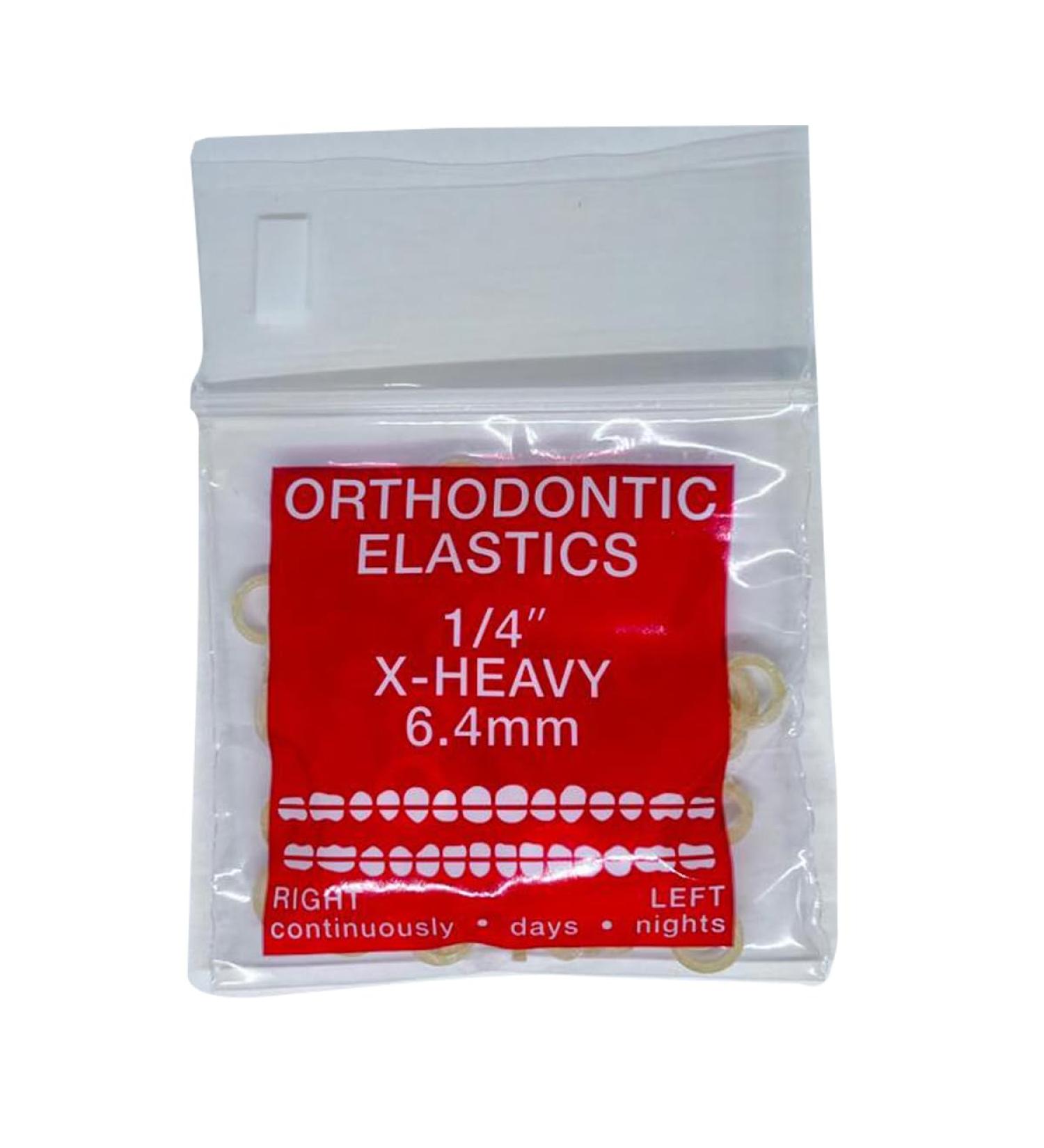 Orthodontic Intraoral Elastics - 1000PCS - Extra Heavy 1/4" 8oz Surgical Latex - Made in USA - Orthodentalusa Corp - Buy Online on GoSupps.com