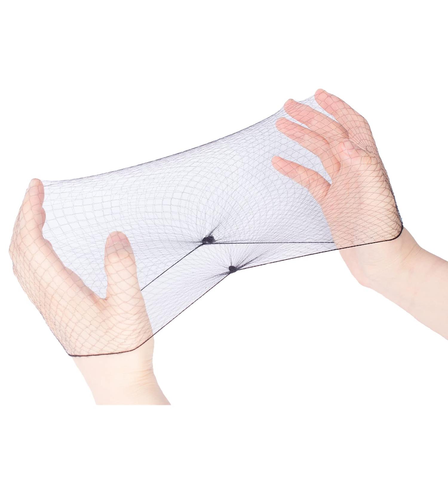 Askuang 20PCS Black Hair Net Elastic Edge Mesh Stretchable Hair Nets for Women, Individual Pack 20 (50 cm) - Ideal for Sleeping, Ballet Buns, and Food Service - Buy Online on GoSupps.com
