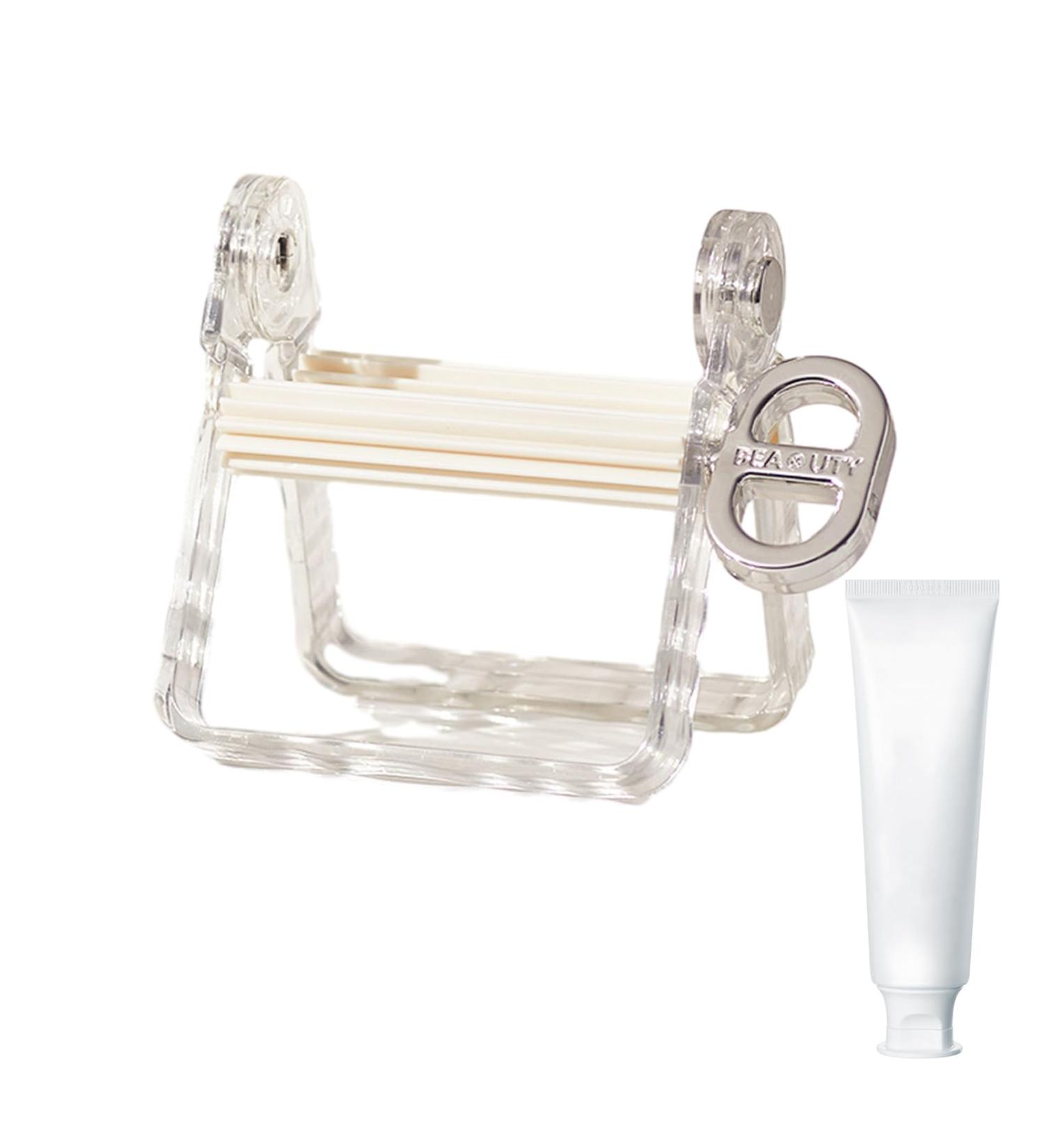 Tube Squeezer Tool No Drilling Toothpaste Squeezer Rolling Tube Squeezer and Tube Squeezer Tool Accessories for Toothpaste Hand Cream White - Buy Online on GoSupps.com
