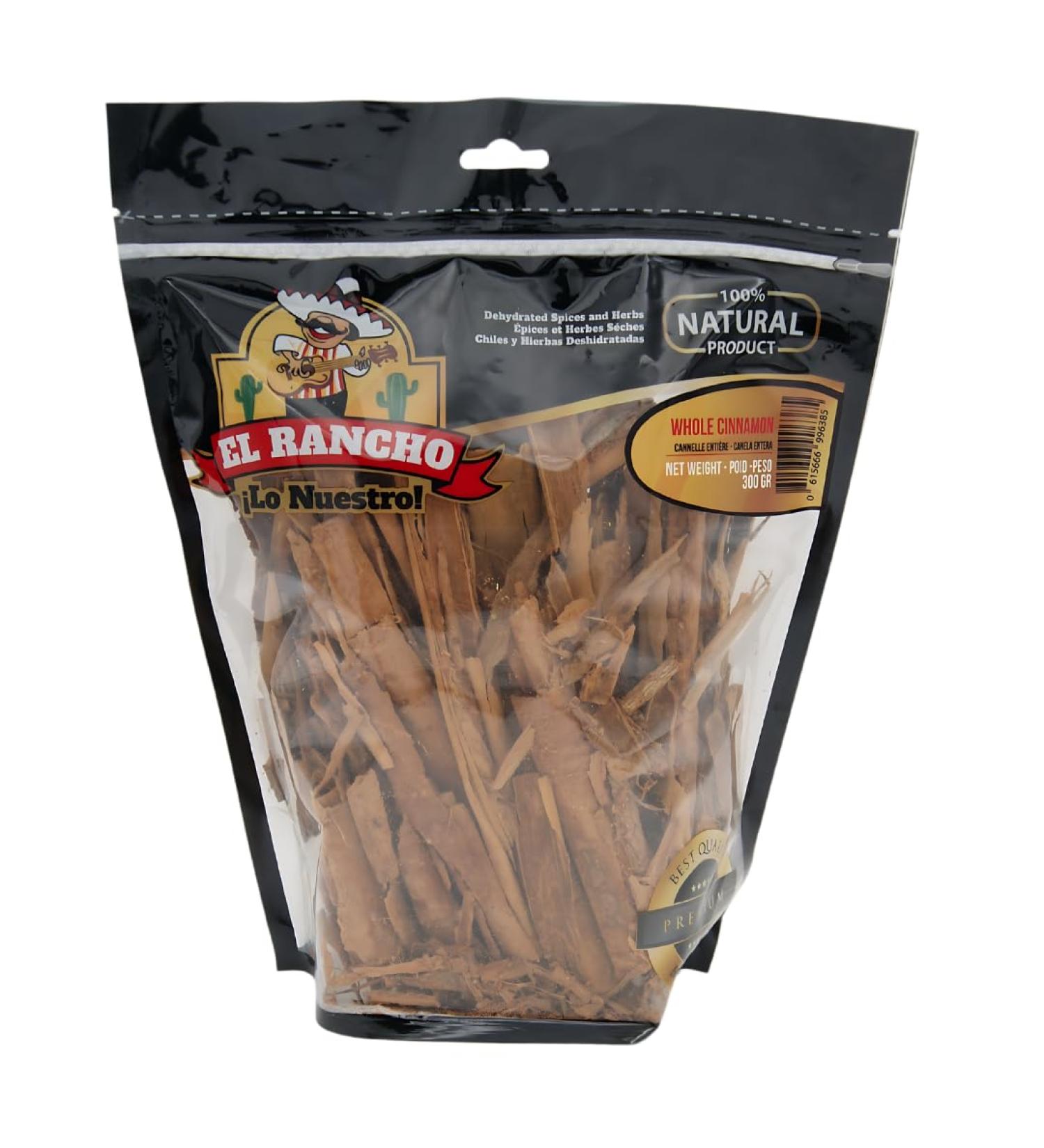 El Rancho Ground Cinnamon 300g Resealable Bag Premium Quality Enhances Baking Beverages and Cooking. True Cinnamon Premium Quality 100% NATURAL - Buy Online on GoSupps.com