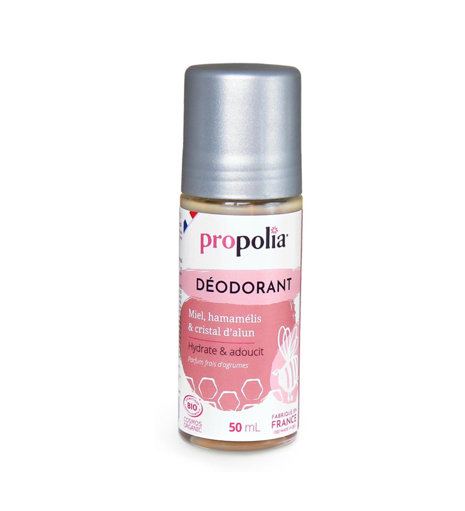  Propolia Propolia - COSMOS ORGANIC - Antiperspirant Deodorant - Moisturizes and softens - Honey Witch Hazel & Alum Crystal - Fresh lemony scent - Made in France - 50ml Roll-on - Buy Online on GoSupps.com