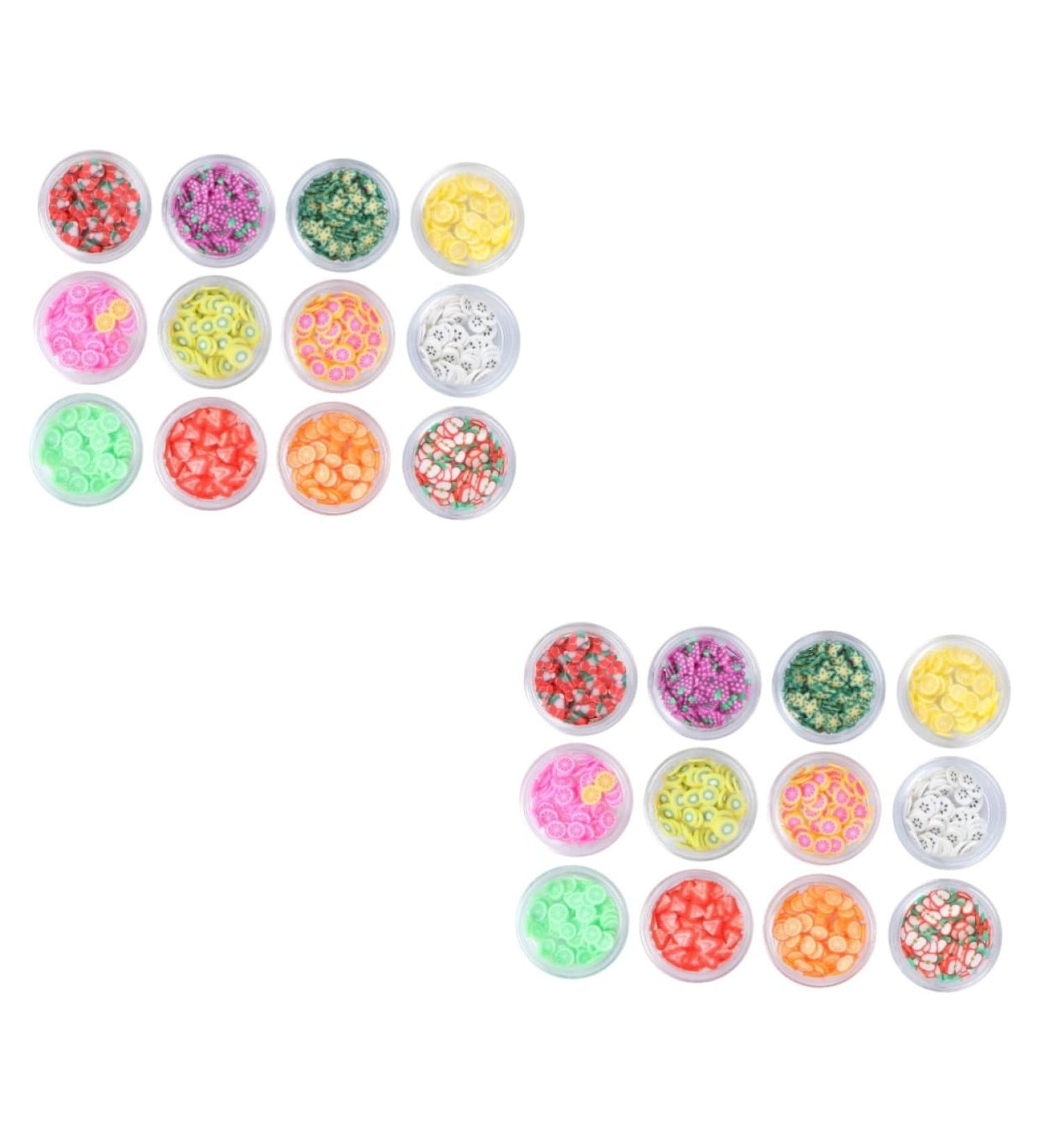 DOITOOL 2 Sets Clay Fruit Slice 3d Nail Art Sequins Nativity Ornaments Christmas Manicure Stickers Craft Nail Art Slice Nail Art Fruit Slices Decor Clayslice Nail Art - Buy Online on GoSupps.com