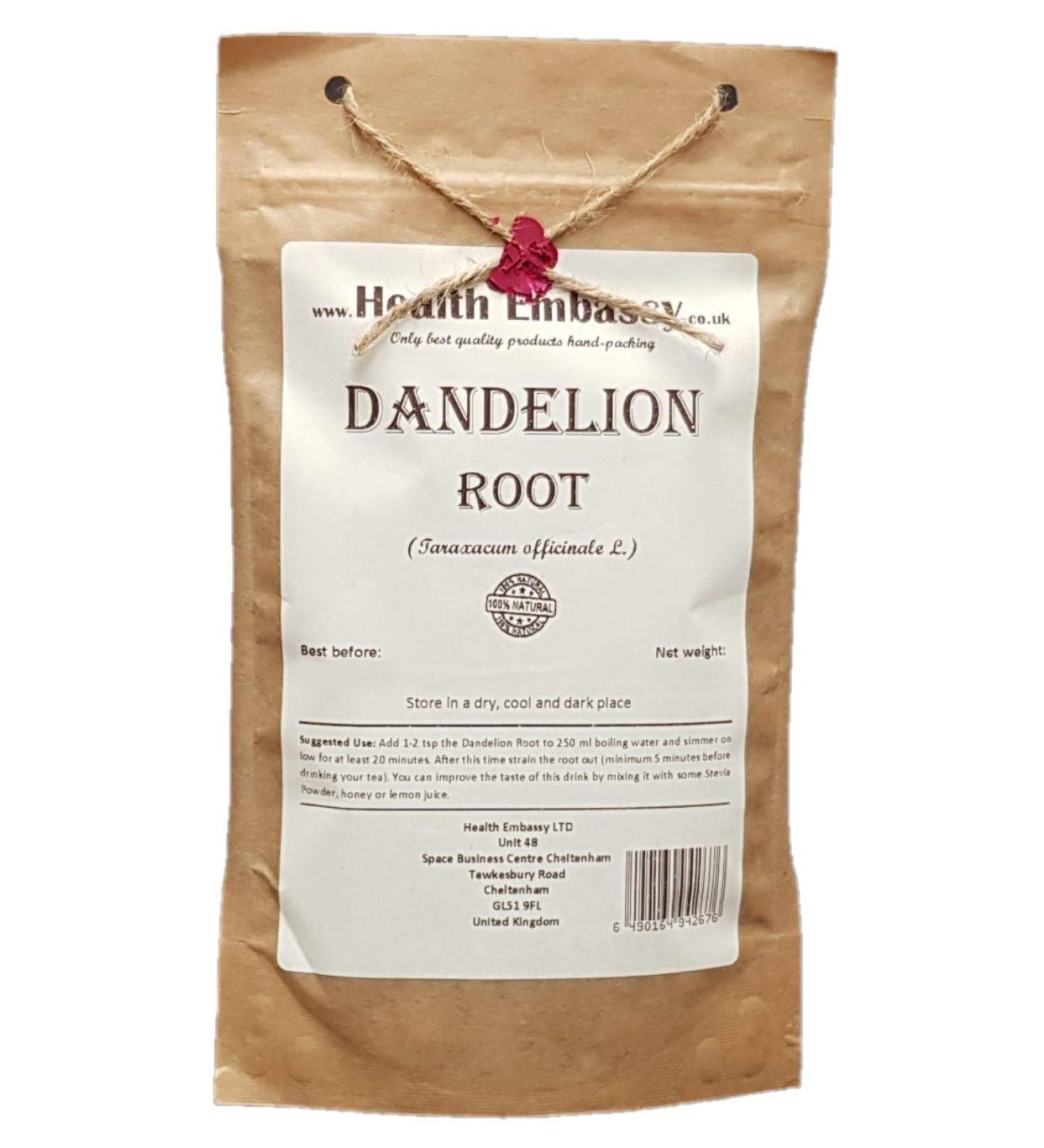 Dandelion Root Tea | Racine De Pissenlit Tisane | Taraxacum Officinale L | Health Embassy (100g) - Buy Online on GoSupps.com