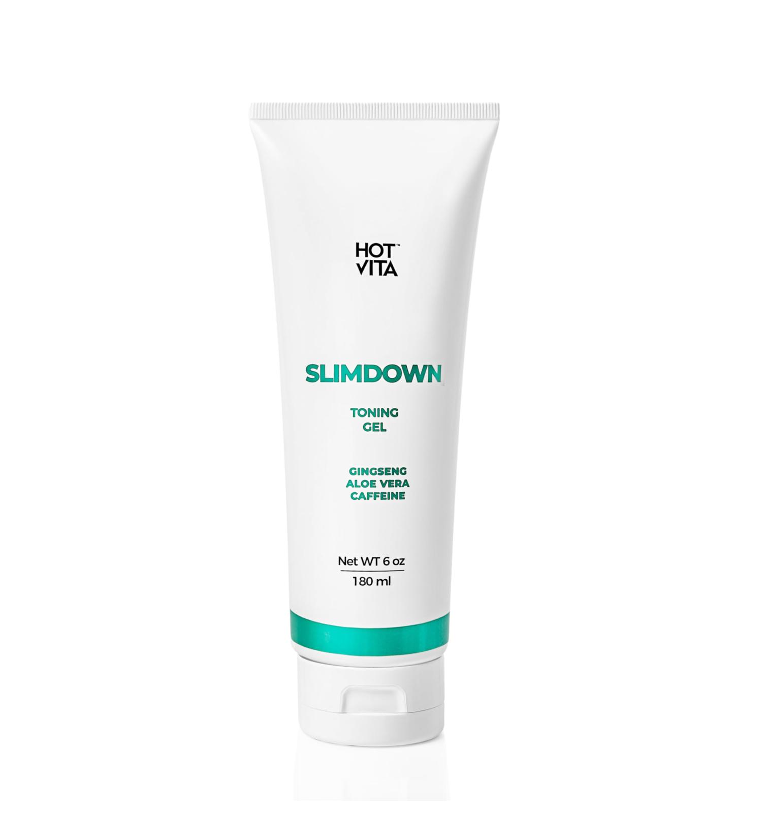 Hot Vita Slimdown Body Gel - Skin-Firming & Anti-Cellulite Formula for Full-Body Contouring & Improved Skin Appearance - Skin Firming & Body Sculpting Gel - Made with Natural Skin-Safe Ingredients 6 Ounce (Pack of 1) - Buy Online on GoSupps.com