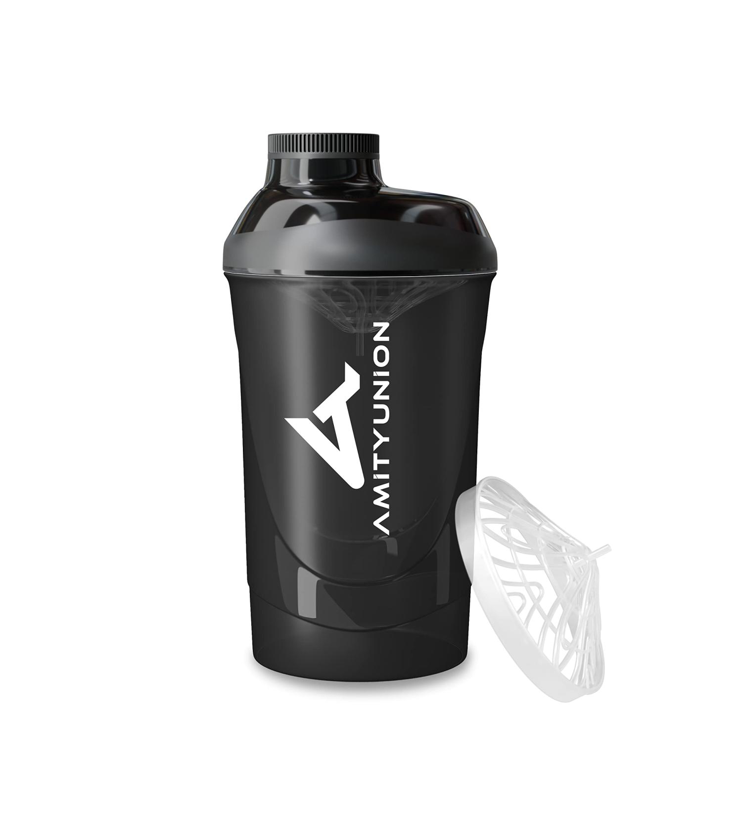 Amityunion Protein Shaker 800 ml - Leak-Proof BPA-Free with Sieve & Scale - Ideal for Creamy Whey Protein Shakes | Gym Fitness Cup - Buy Online on GoSupps.com
