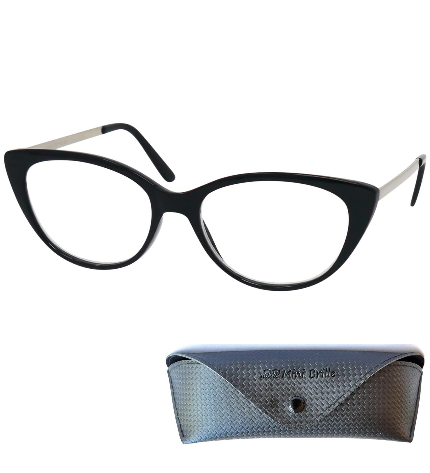 Shop Mini Cat Eye Anti Blue Light Reading Glasses | 1.5 Diopters | Includes Free Case & Durable Plastic Frame - Buy Online on GoSupps.com
