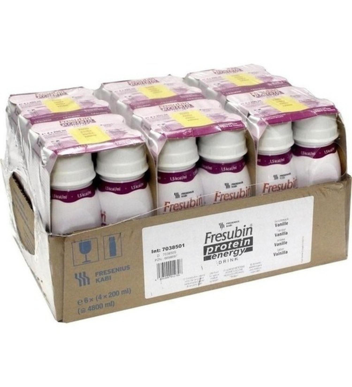 Fresenius Kabi Fresubin Protein Energy Drink Vanilla Drinking Bottle 6 x 4 x 200 ml 1 Pack (1 x 5.5 kg)
