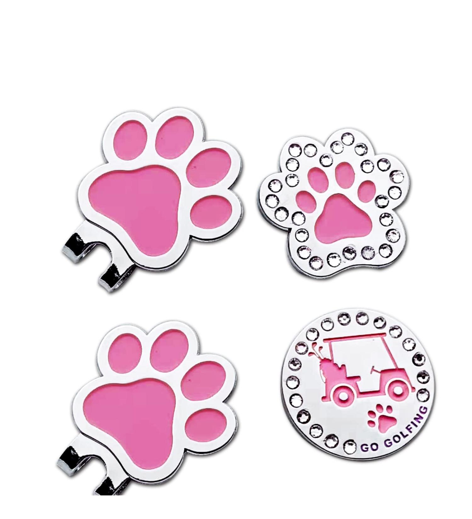 CoverMay Crystal Golf Ball Marker and Hat Clips in Pink - Set of 2 - Buy Online on GoSupps.com