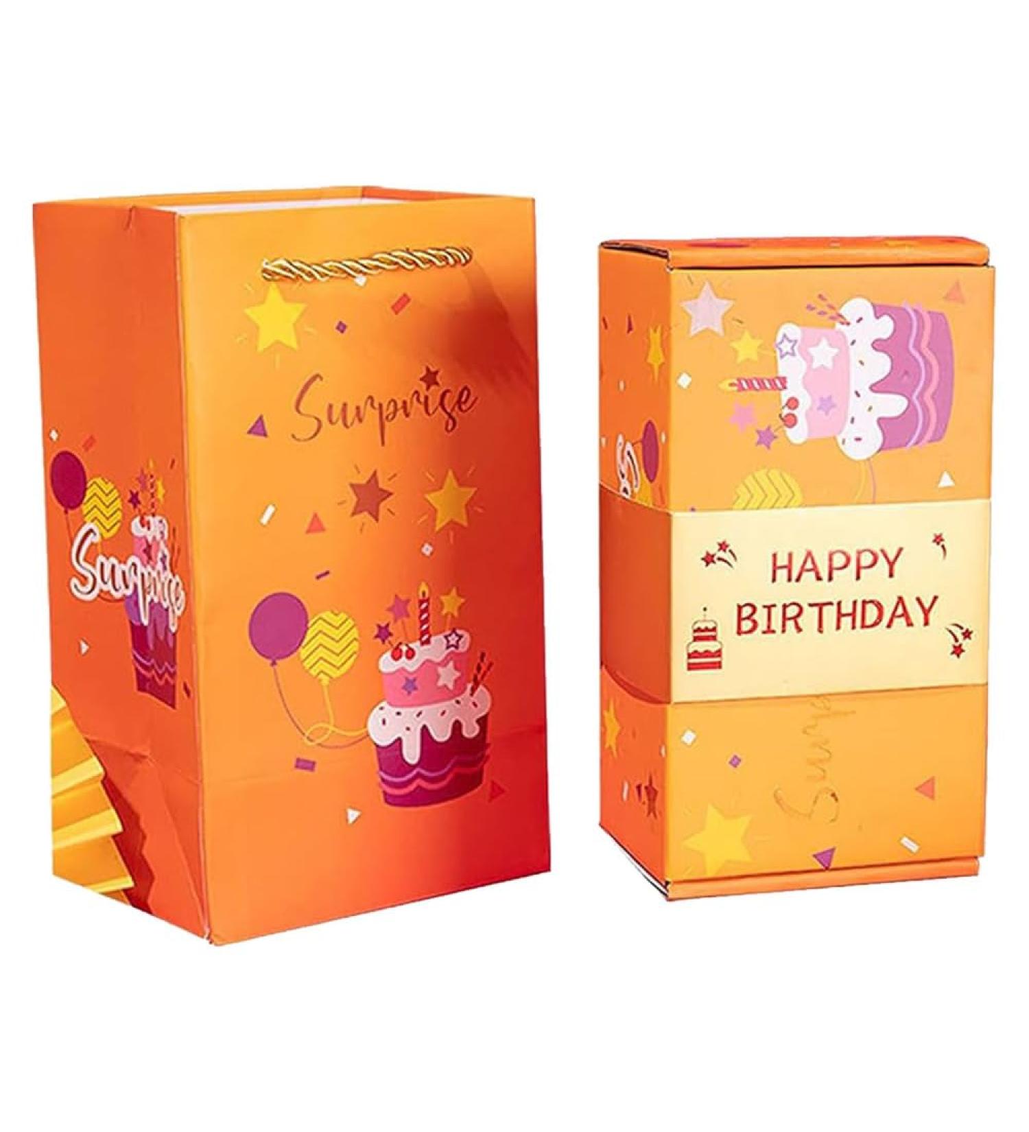 Generic Happy Birthday Surprising Boxes Bouncing Red Envelope Gift Boxes for Family Friend Neighbor Gift 16pcs Bounce Boxes Gift Boxes Gift Bags Yellow HAPPY BIRTHDY - Buy Online on GoSupps.com