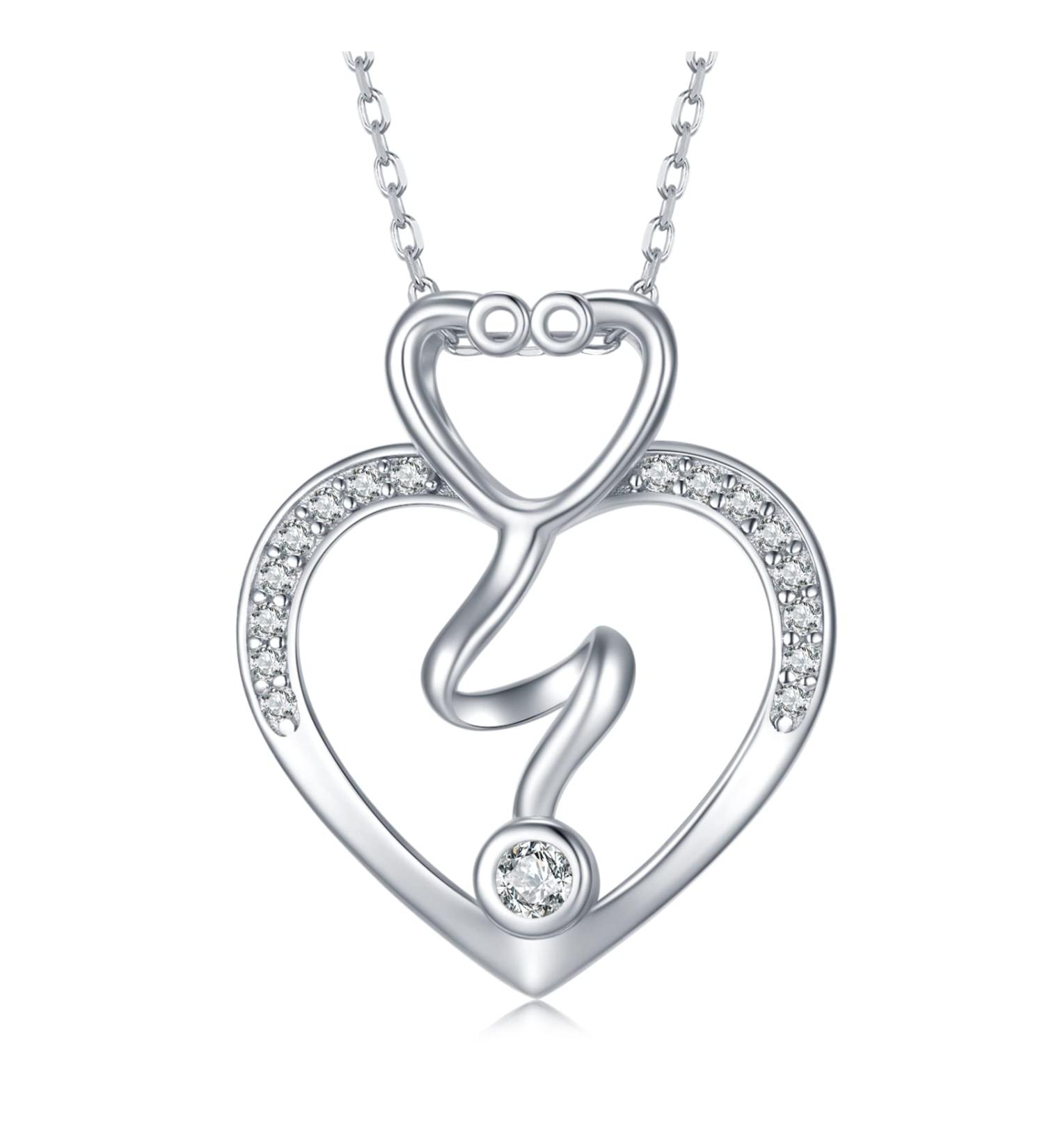 Shop 925 Sterling Silver Stethoscope Necklace - Perfect Nurse Gifts & Jewelry for Women - Buy Online on GoSupps.com
