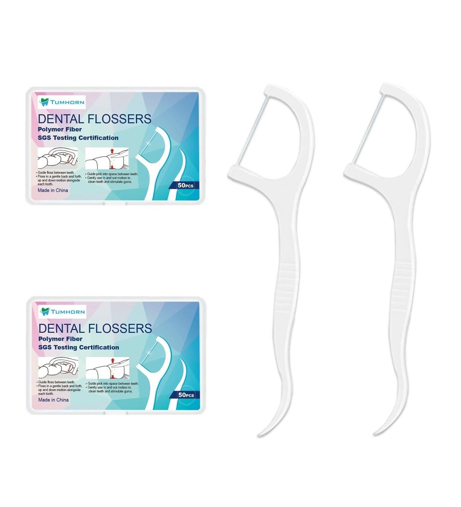 100 Dental Floss Picks - Portable Oral Care Flossers for Teeth Cleaning | Travel-Friendly Case | Buy Now - Buy Online on GoSupps.com