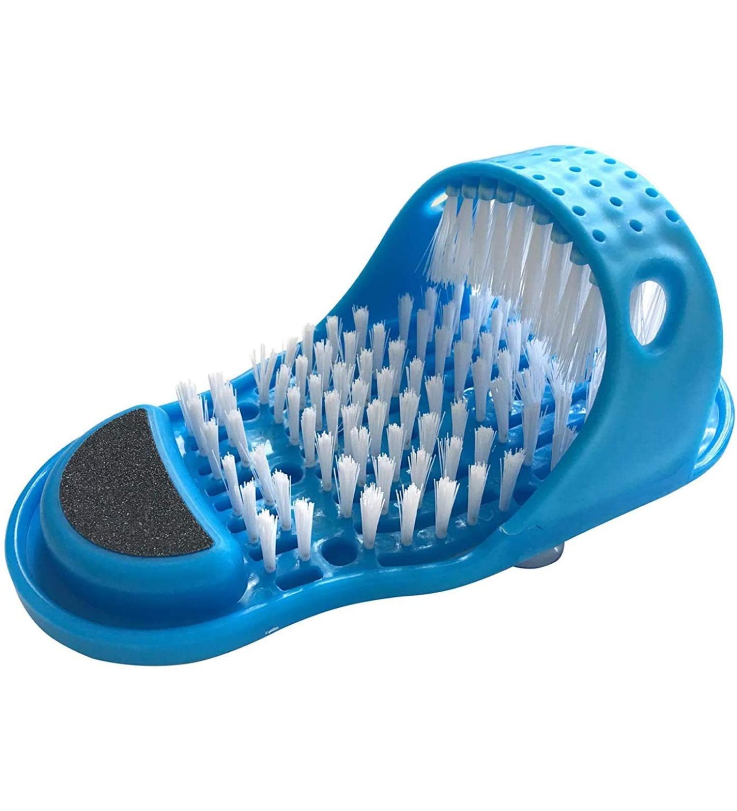 Foot Scrubber Massager Slipper with Pumice Stone and Suction Cups - Exfoliate, Remove Dead Skin, Callus Cleaner - Shower & Spa Foot Massager (1 Pc) - Buy Online on GoSupps.com