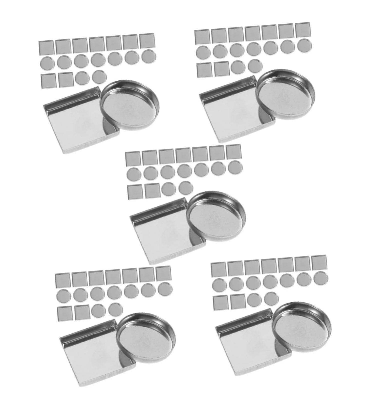 FOMIYES 150 Pcs Aluminum Plate Metallic Eyeshadow Watercolor Tin Empty Eyeshadow Dispenser Square Lipstick 2.5X2.5CMx5pcs As Shownx5pcs - Buy Online on GoSupps.com