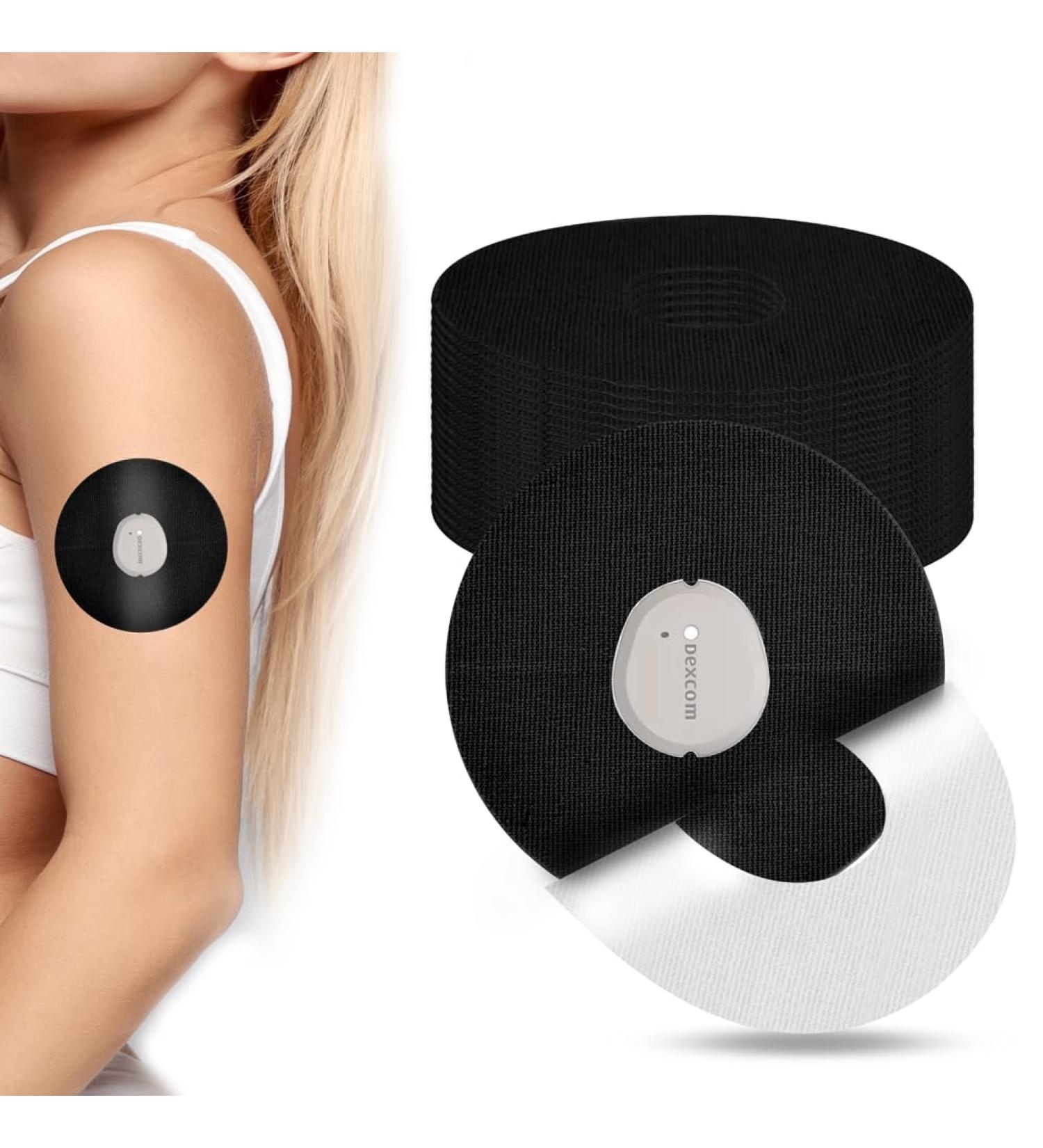 20 Waterproof Self-Adhesive Dexcom G7 Plasters - Pre-Cut Overpatch Set by Youshares (Black) | International Shipping Available - Buy Online on GoSupps.com