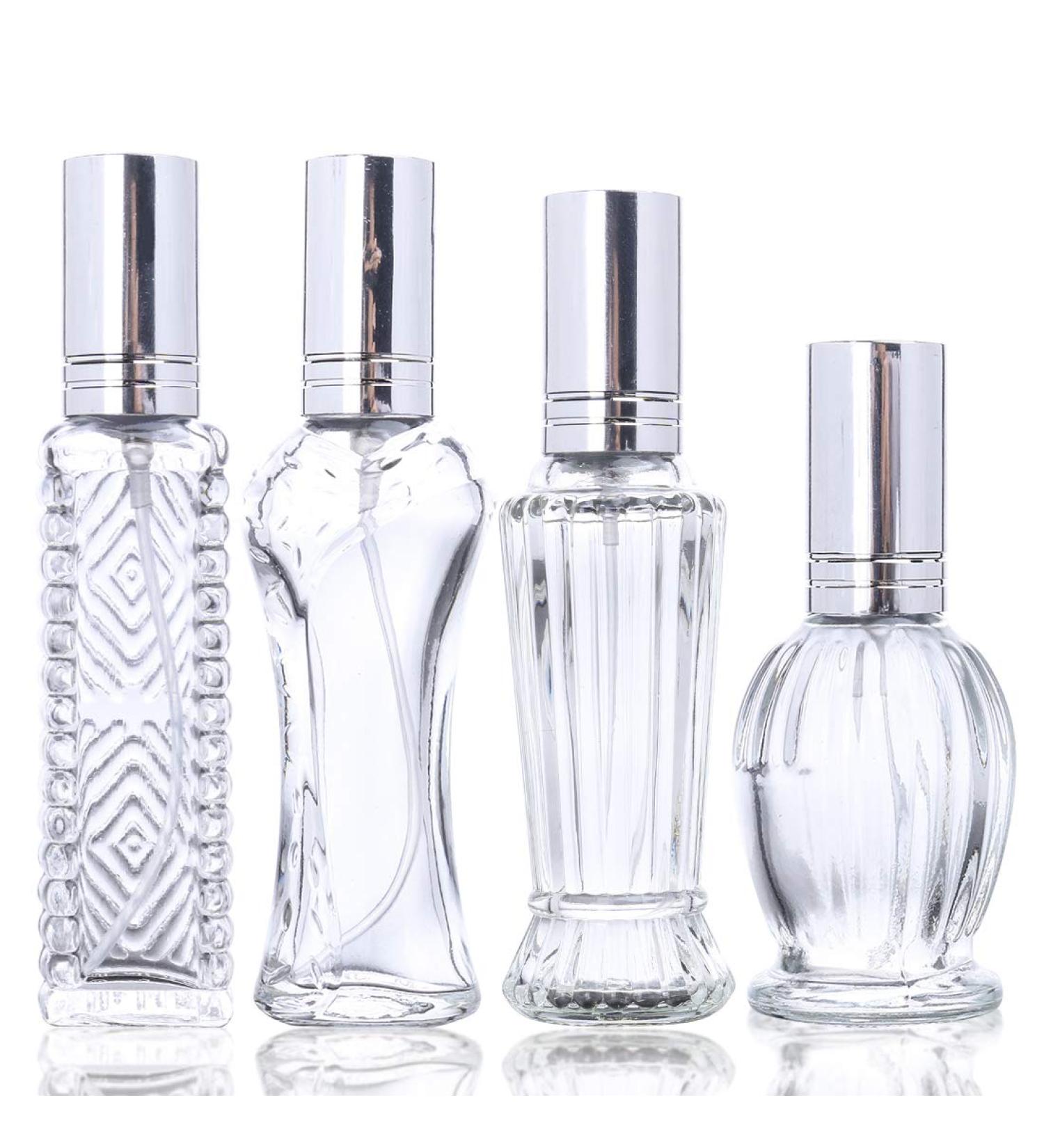 H&D Vintage Refillable Perfume Bottles - 4pcs Glass Spray Bottles | Perfect Wedding Gifts for Her - Buy Online on GoSupps.com
