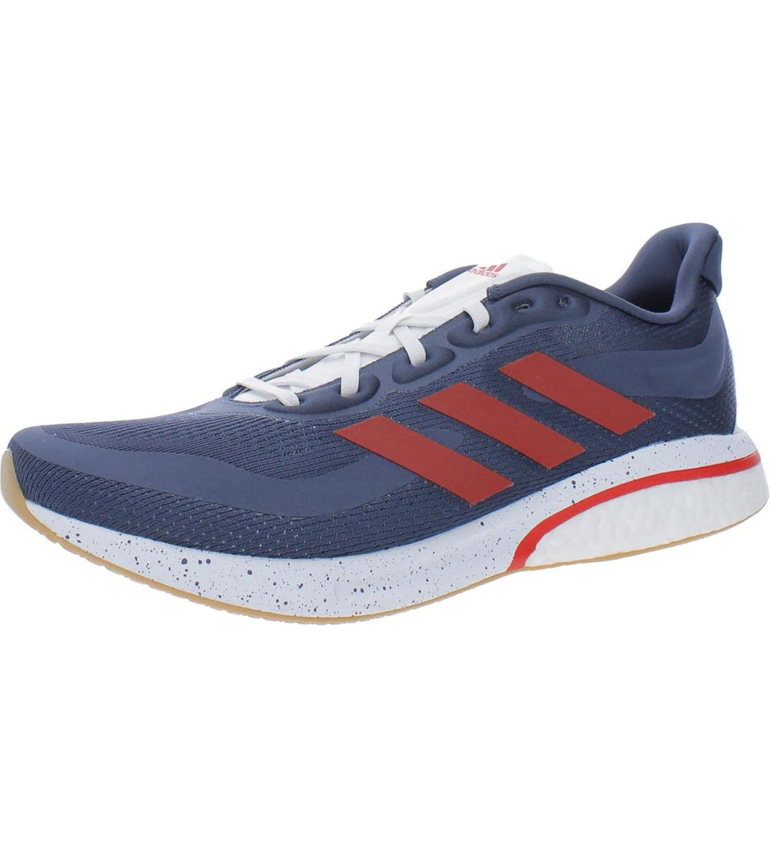 adidas Men's Supernova Running Shoe - 6.5 UK - Shadow Navy/Vivid Red/Cloud White - Buy Online on GoSupps.com